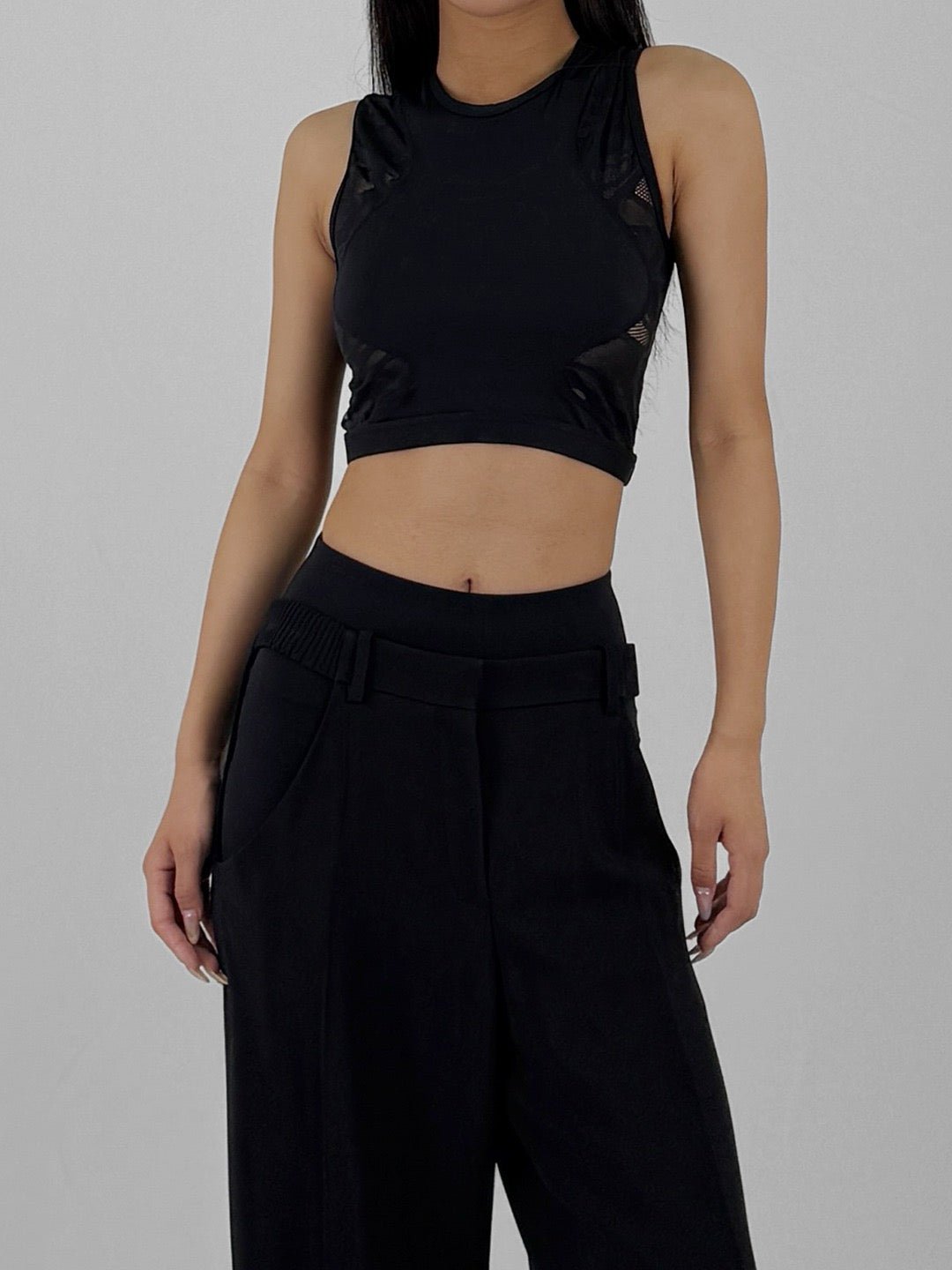 BAD BINCH TONGTONG Black Bad Binch Butterfly Biker Tank Tops