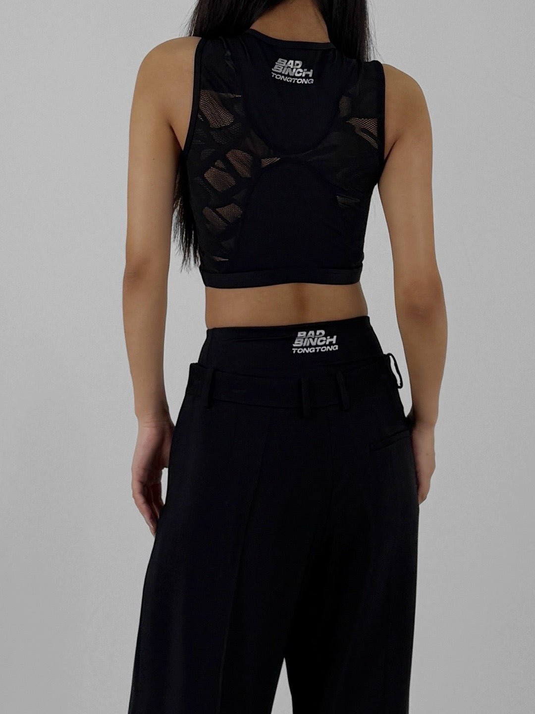 BAD BINCH TONGTONG Black Bad Binch Butterfly Biker Tank Tops