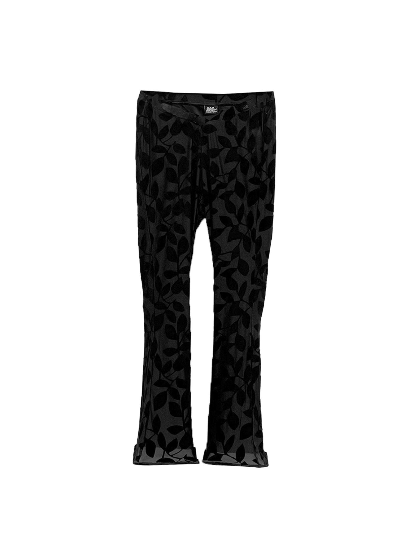 BAD BINCH TONGTONG Black Velvet Sqaure Pants