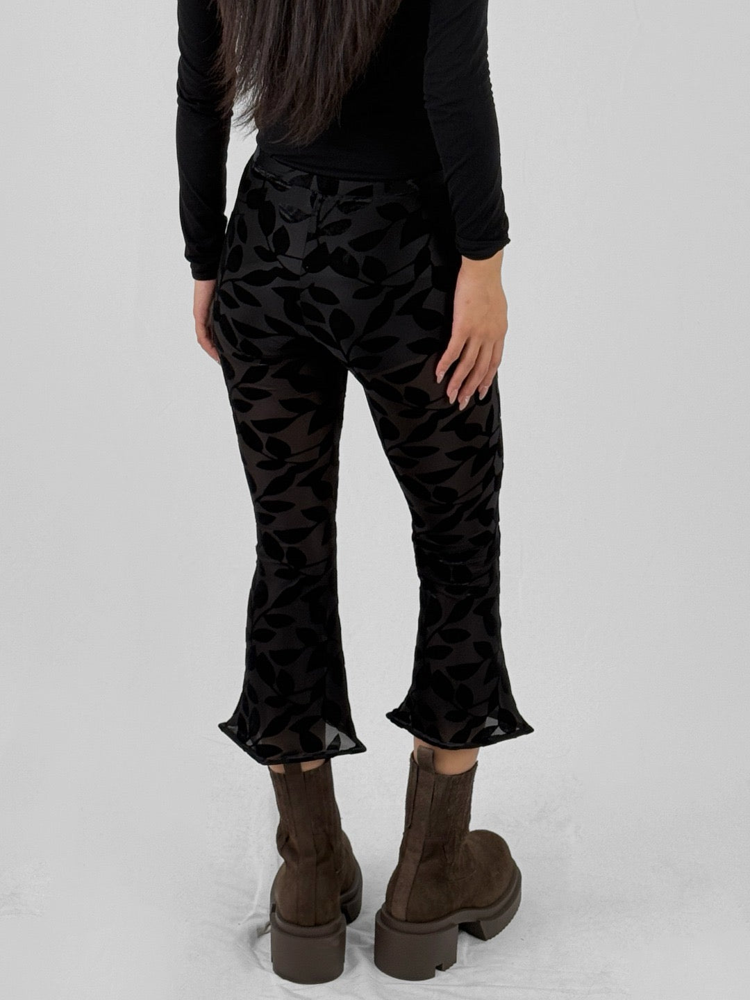BAD BINCH TONGTONG Black Velvet Sqaure Pants