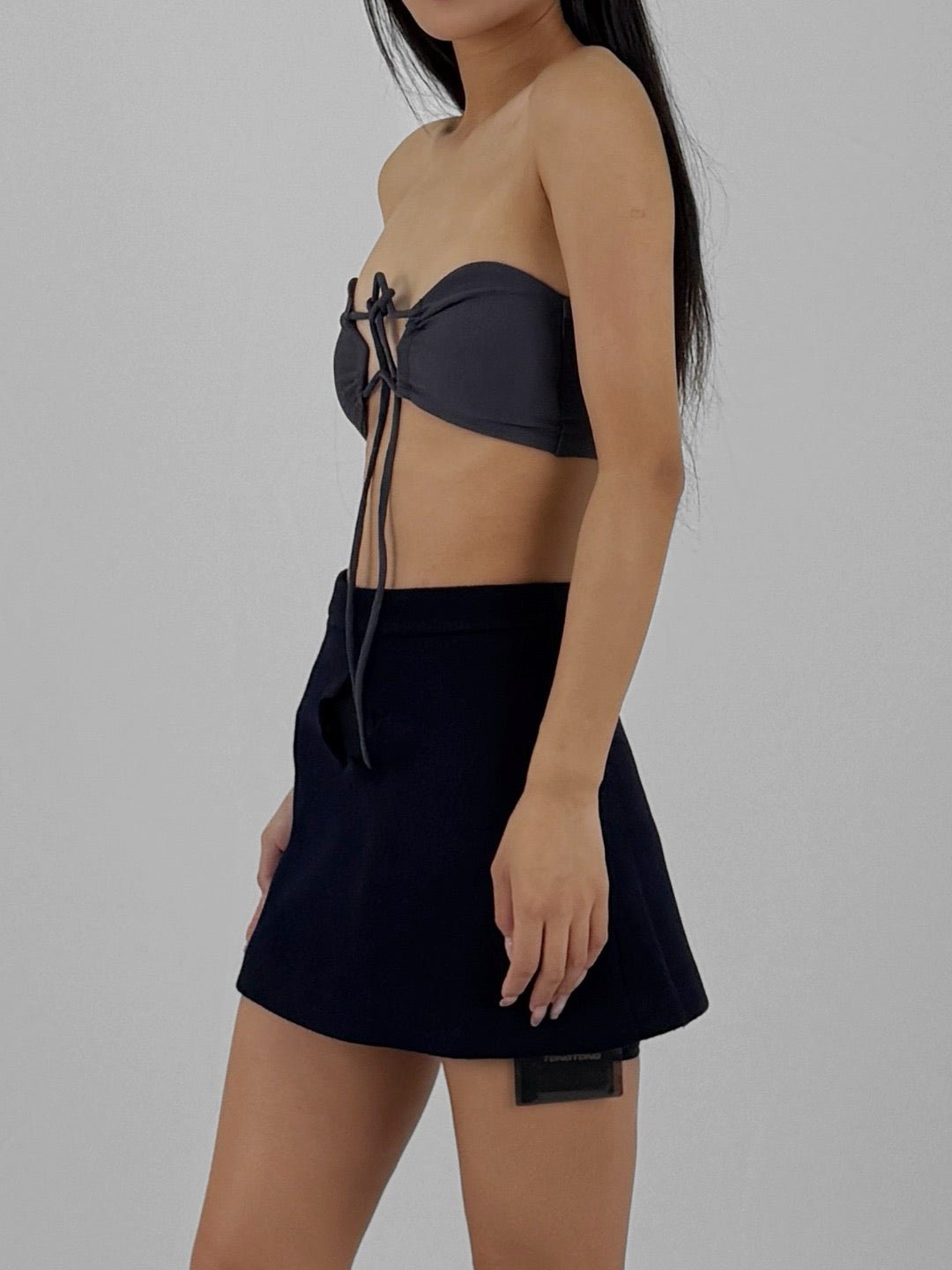 BAD BINCH TONGTONG Navy Star Cut Out Mini Skirts