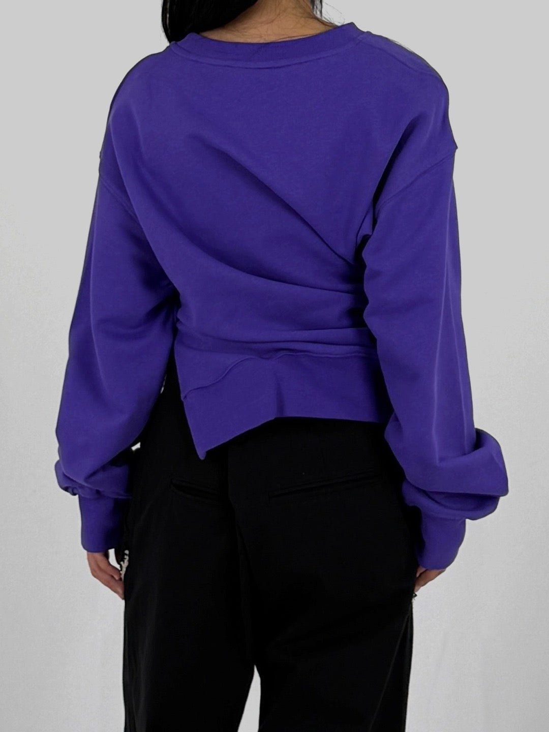 BAD BINCH TONGTONG Purple Bad Binch Twisted Crew Neck Sweatshirts