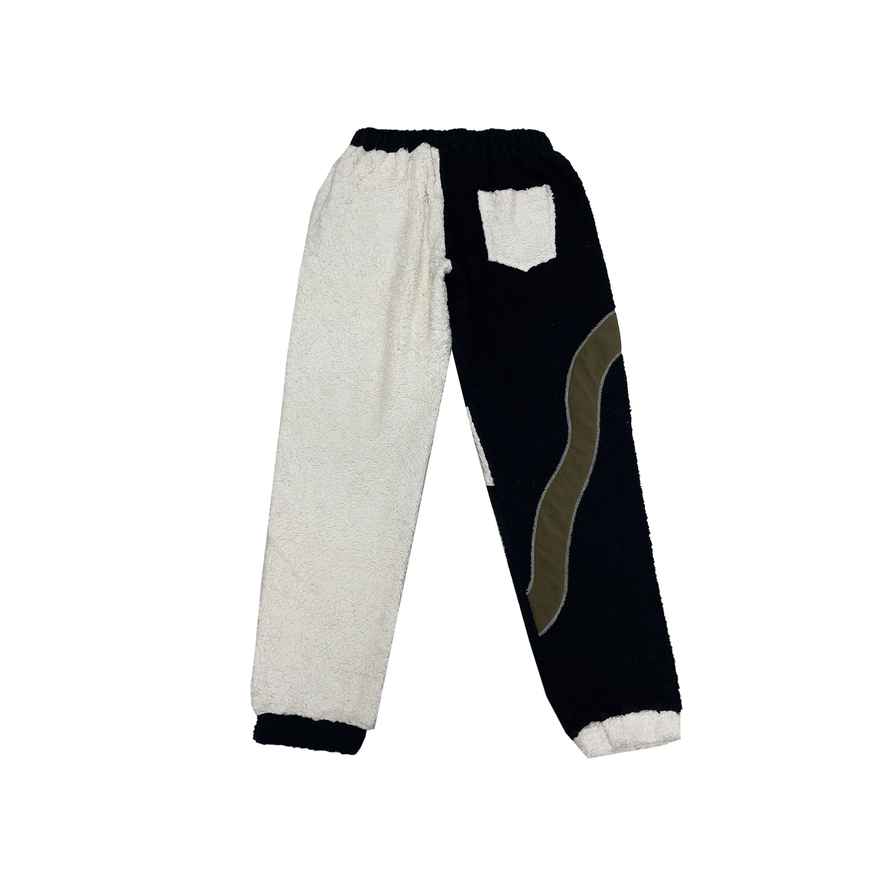 BETHANY WILLIAMS - Organic Fleece Patchwork Track Bottom - AW22 - Black Multi