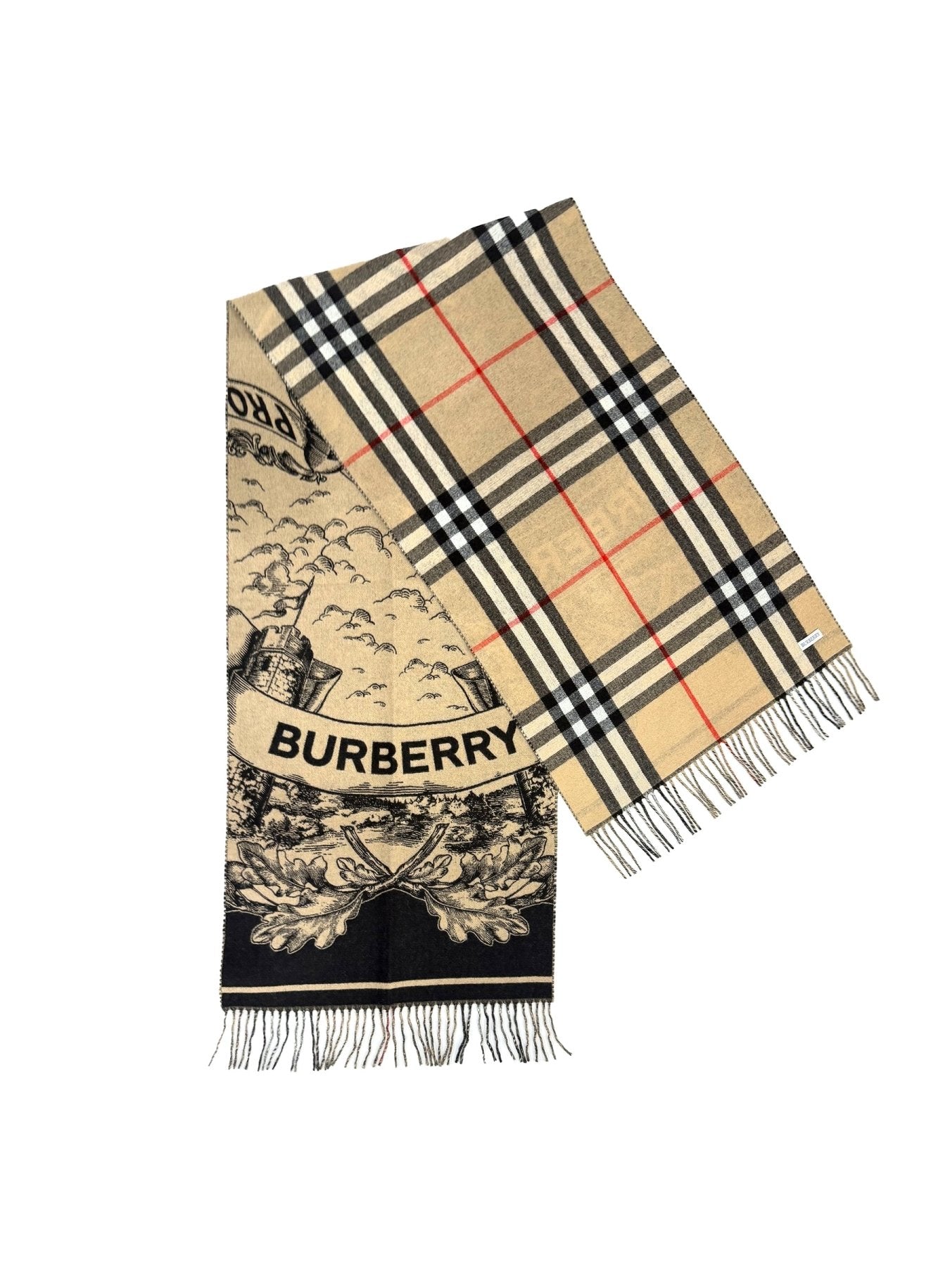 Burberry Beige Mu Gallant Knight Cashmere Scarves
