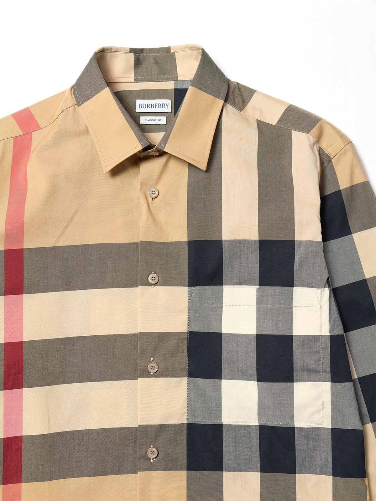 Burberry Beige Summerton M Casual Shirt Ls