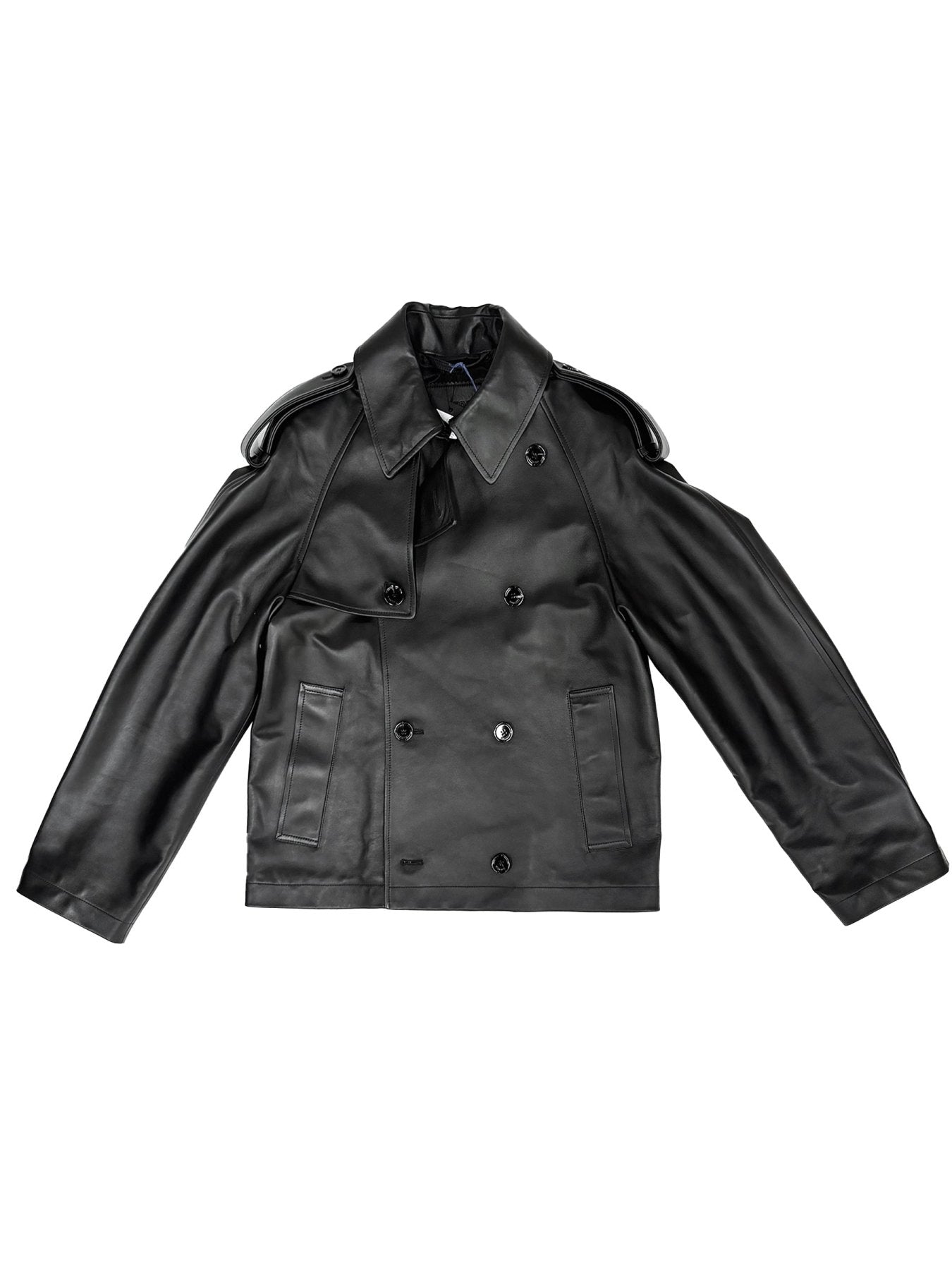 Burberry Black Leadenham Sht L Comm M Leather Jacket