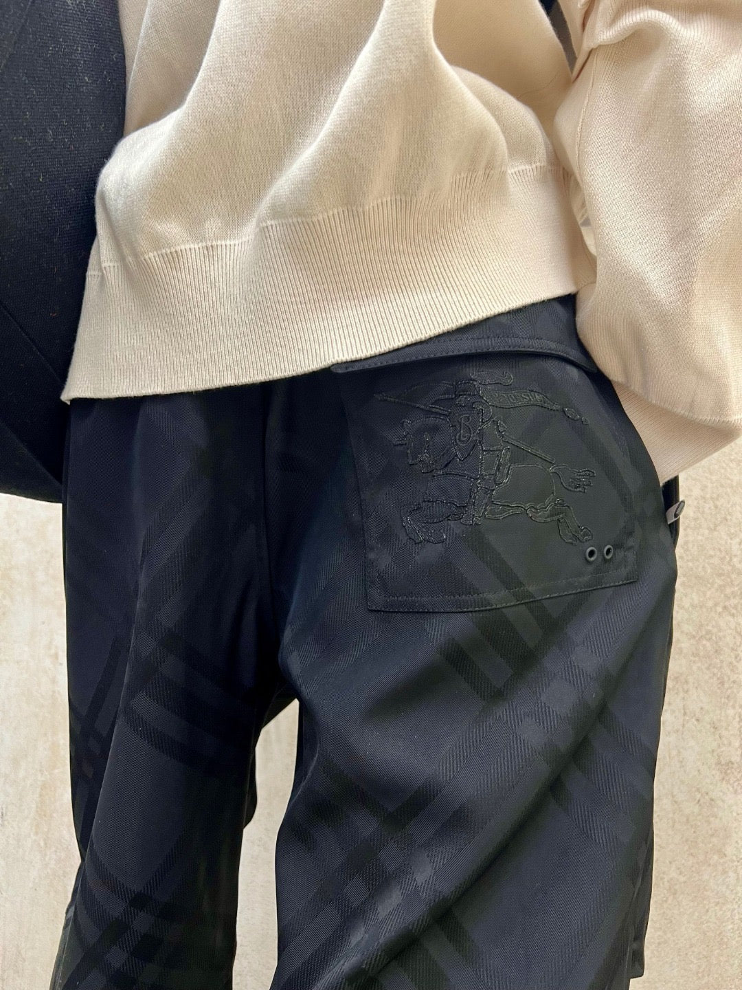 BURBERRY -  Casual Trousers -  BLACK IP CHECK