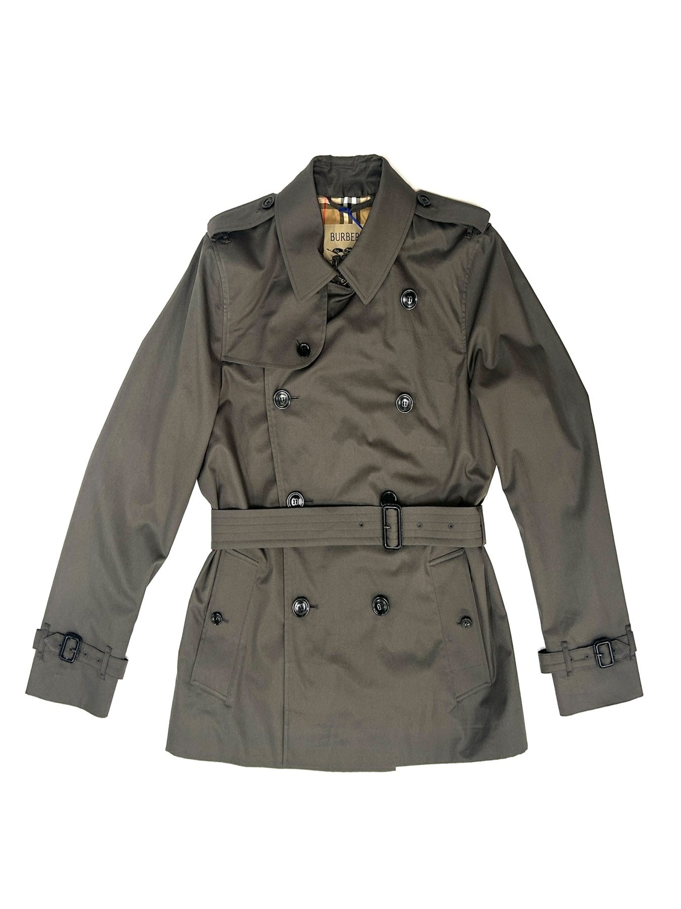 BURBERRY Grey M Rw D Breasted