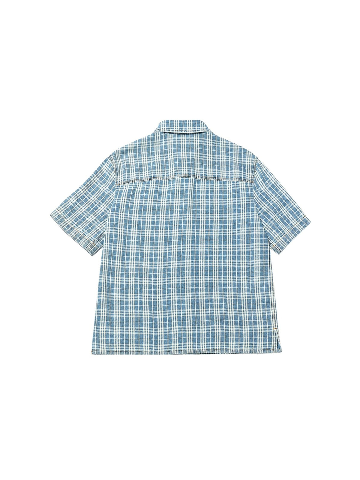 Burberry Indigo Garret Ss Chk M Denim Shirt