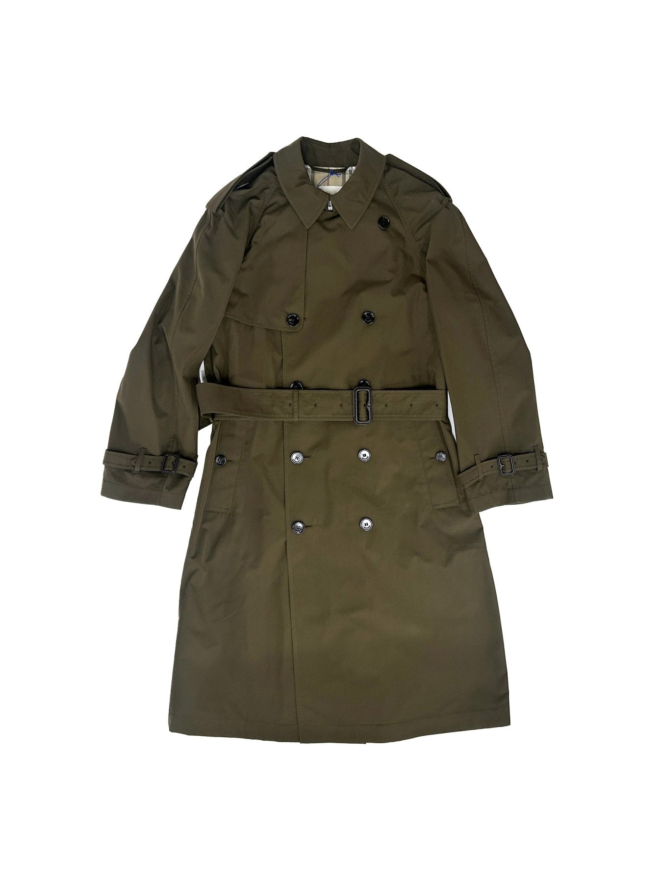 BURBERRY Khaki M Rw D Breasted Coat
