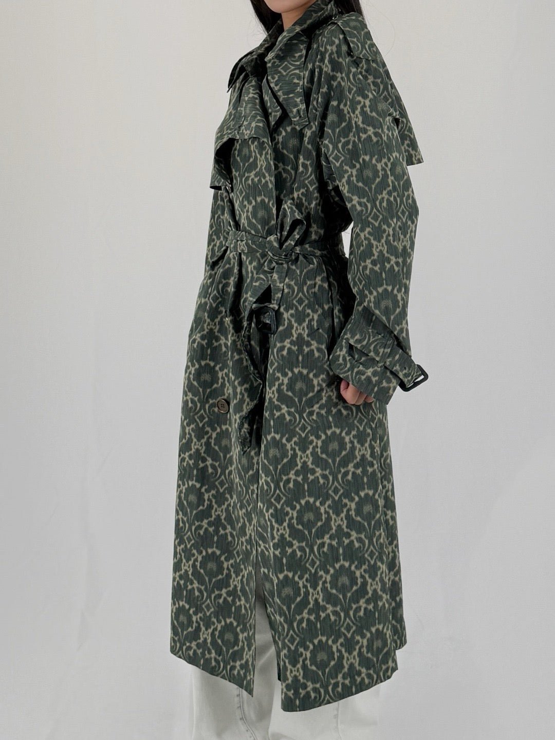 BURBERRY - M D Breasted Coat - AW25 - VINE IP PATTERN