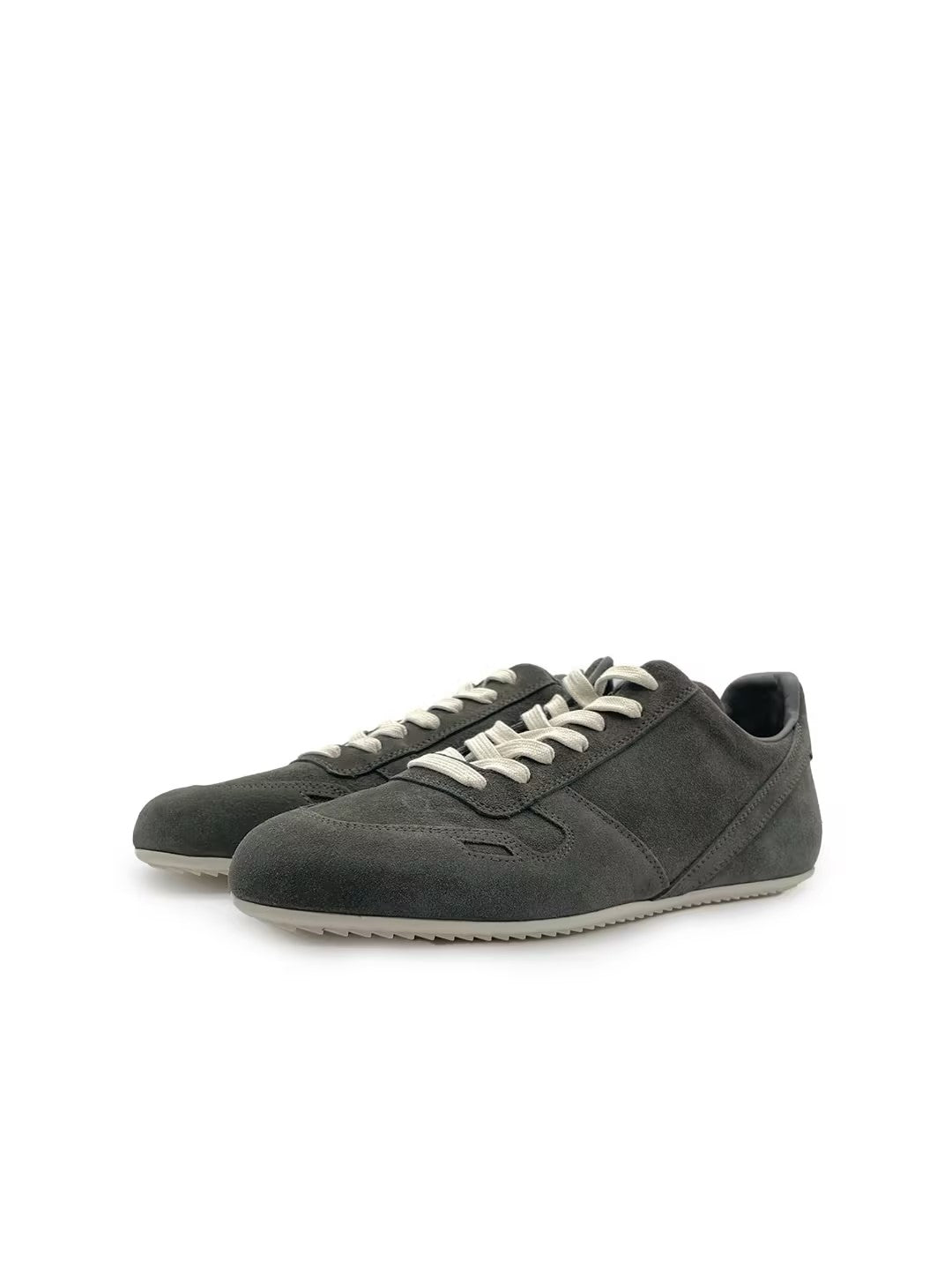 RICK OWENS Minimal Sneaks Suede Low-Top Sneakers