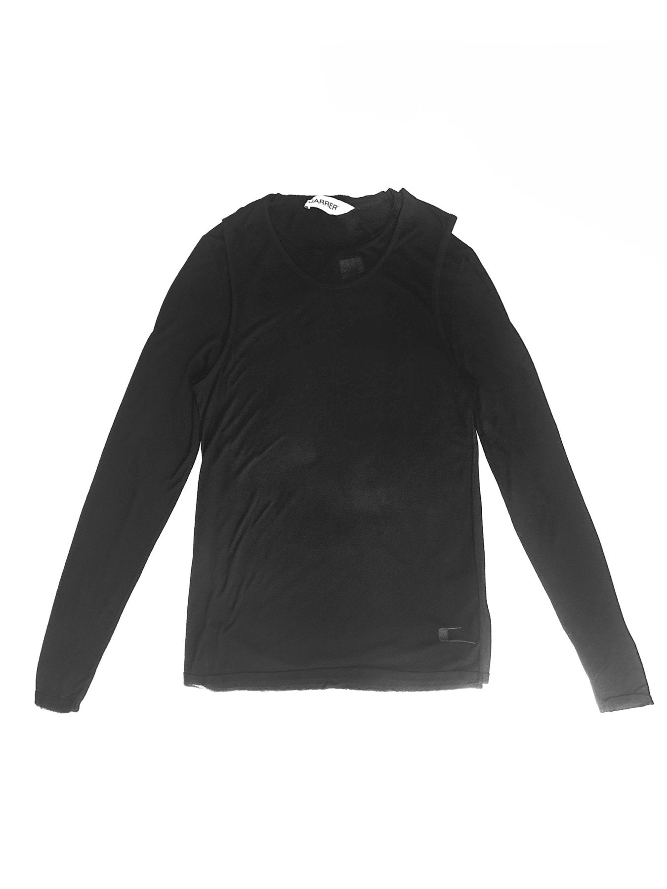 CARRER Black Doria Double Layer Top
