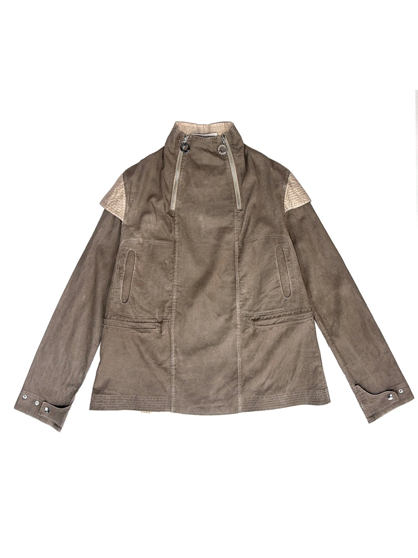 CHARLIE CONSTANTINOU Brown Double Quarter Zip Pullover