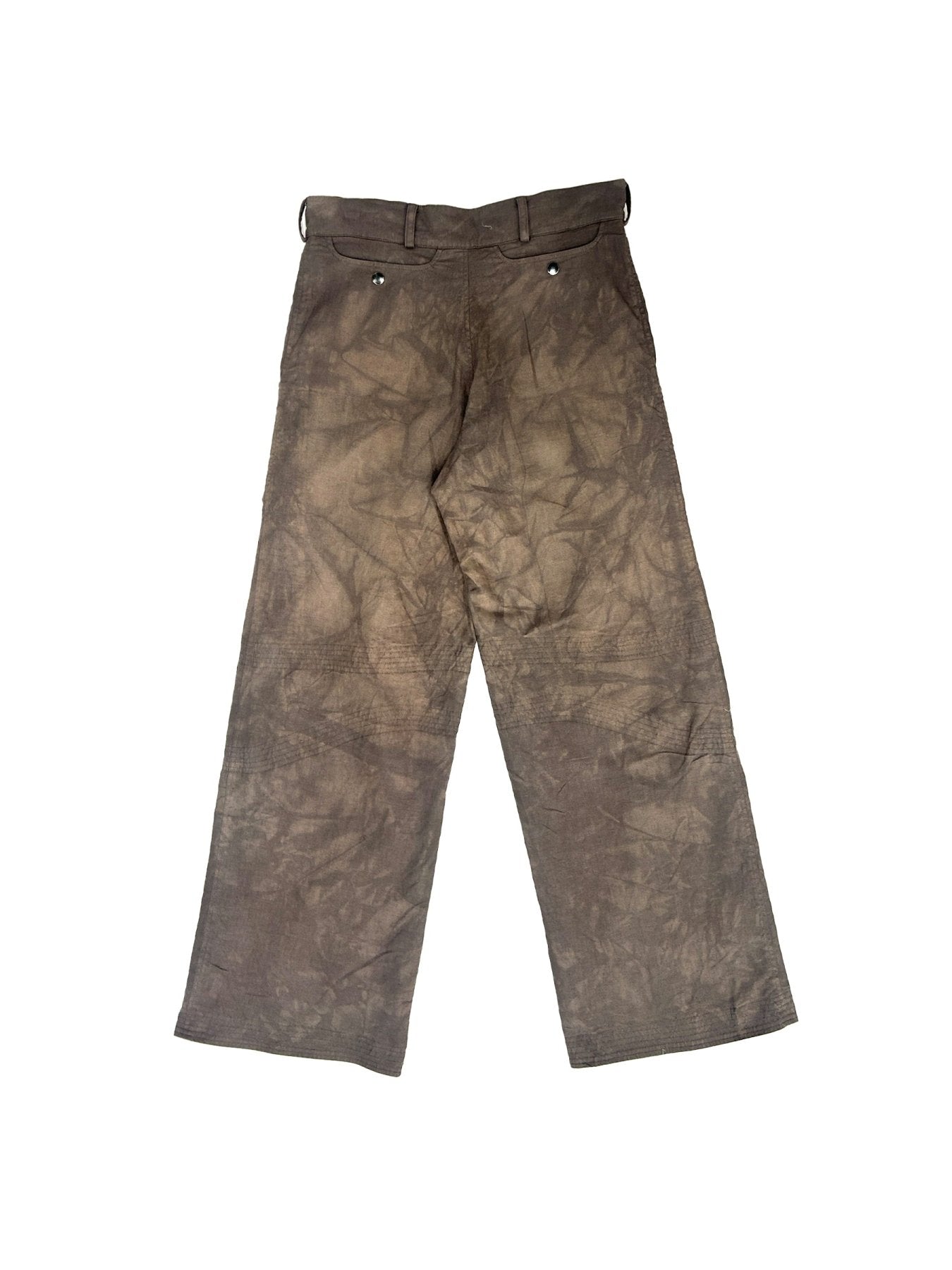 CHARLIE CONSTANTINOU Brown Linen Trouser With Reinforced Knee And Hem