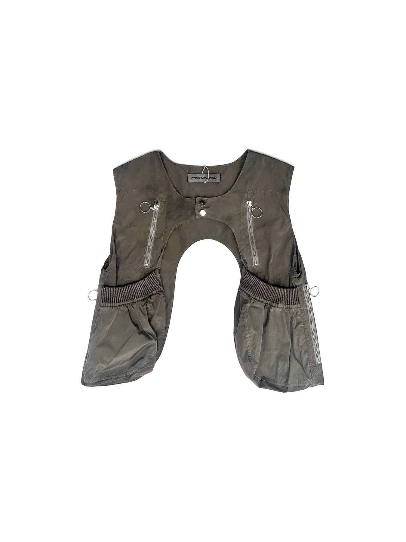 CHARLIE CONSTANTINOU Brown Technical Vest