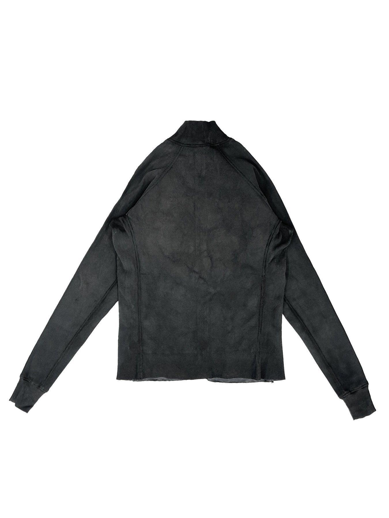 CHARLIE CONSTANTINOU Grey Brushed Waffle Jersey Zip Up Top
