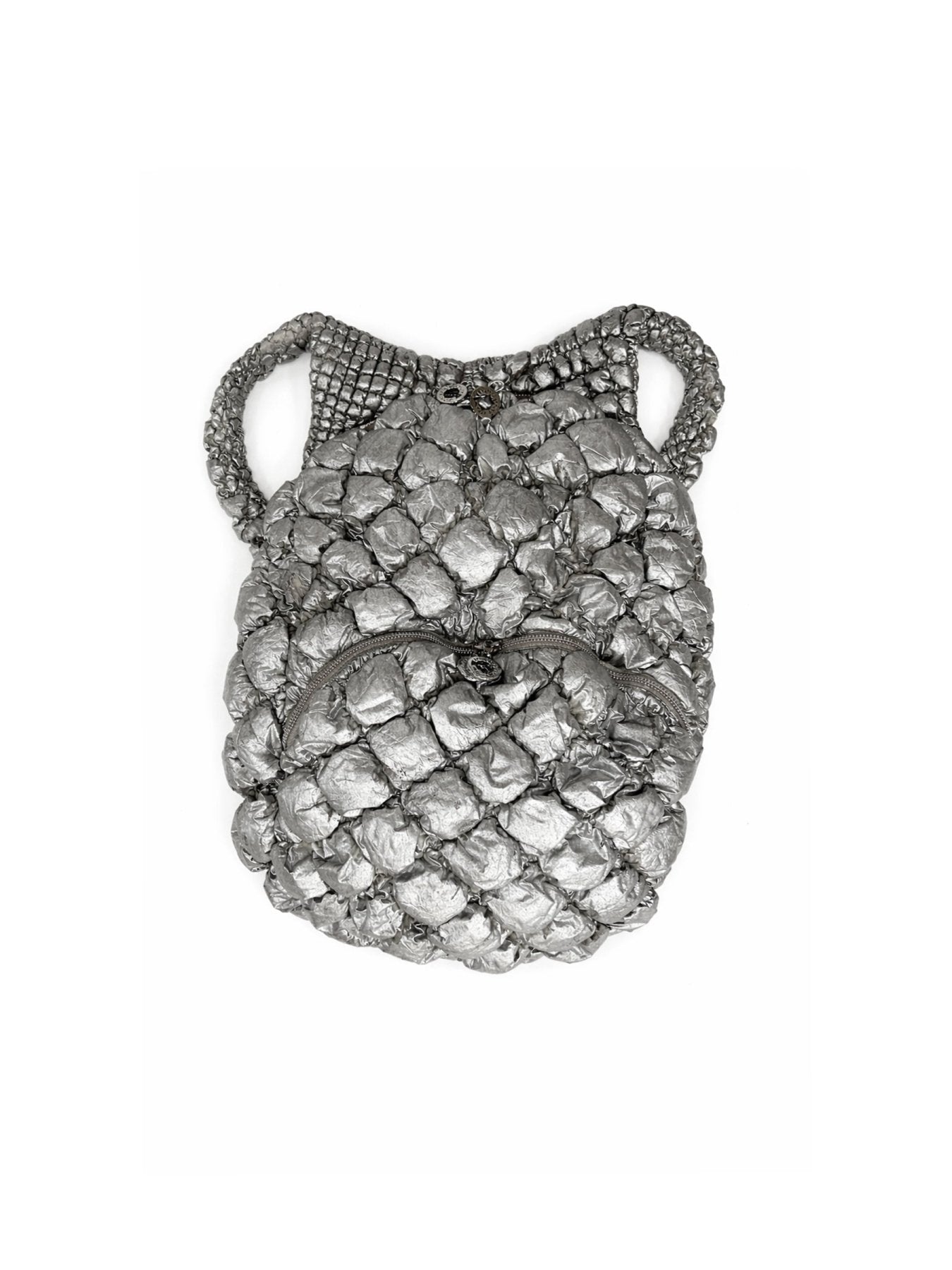 CHARLIE CONSTANTINOU Silver Brushed Quilted Backpack