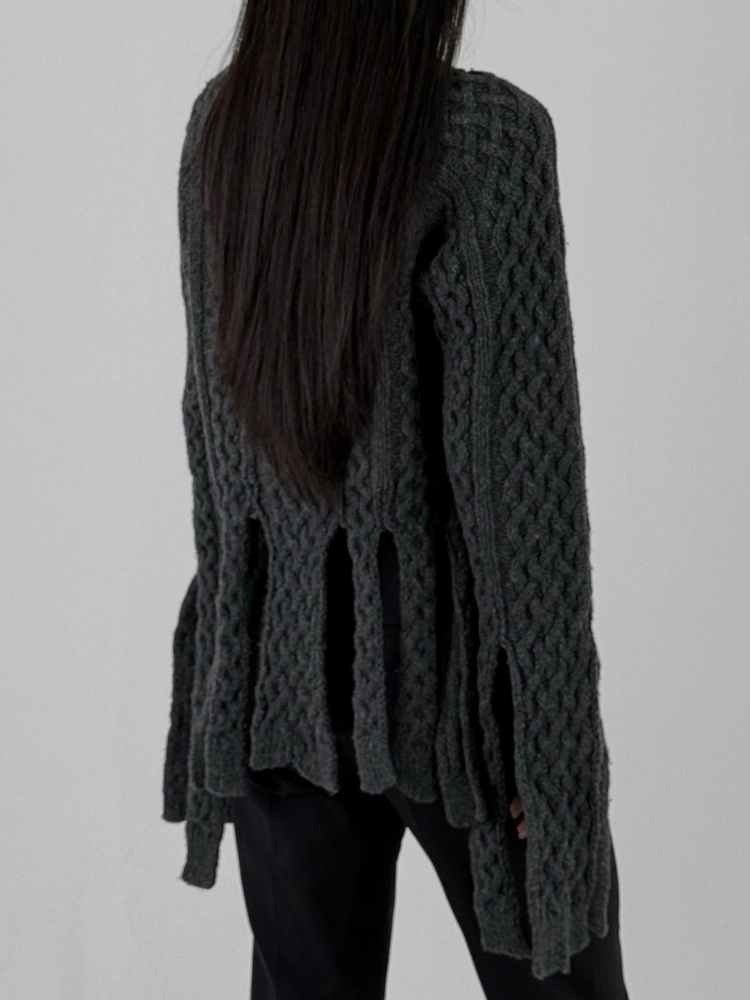 Coperni - Shredded Knit Sweater - AW24 - GREY