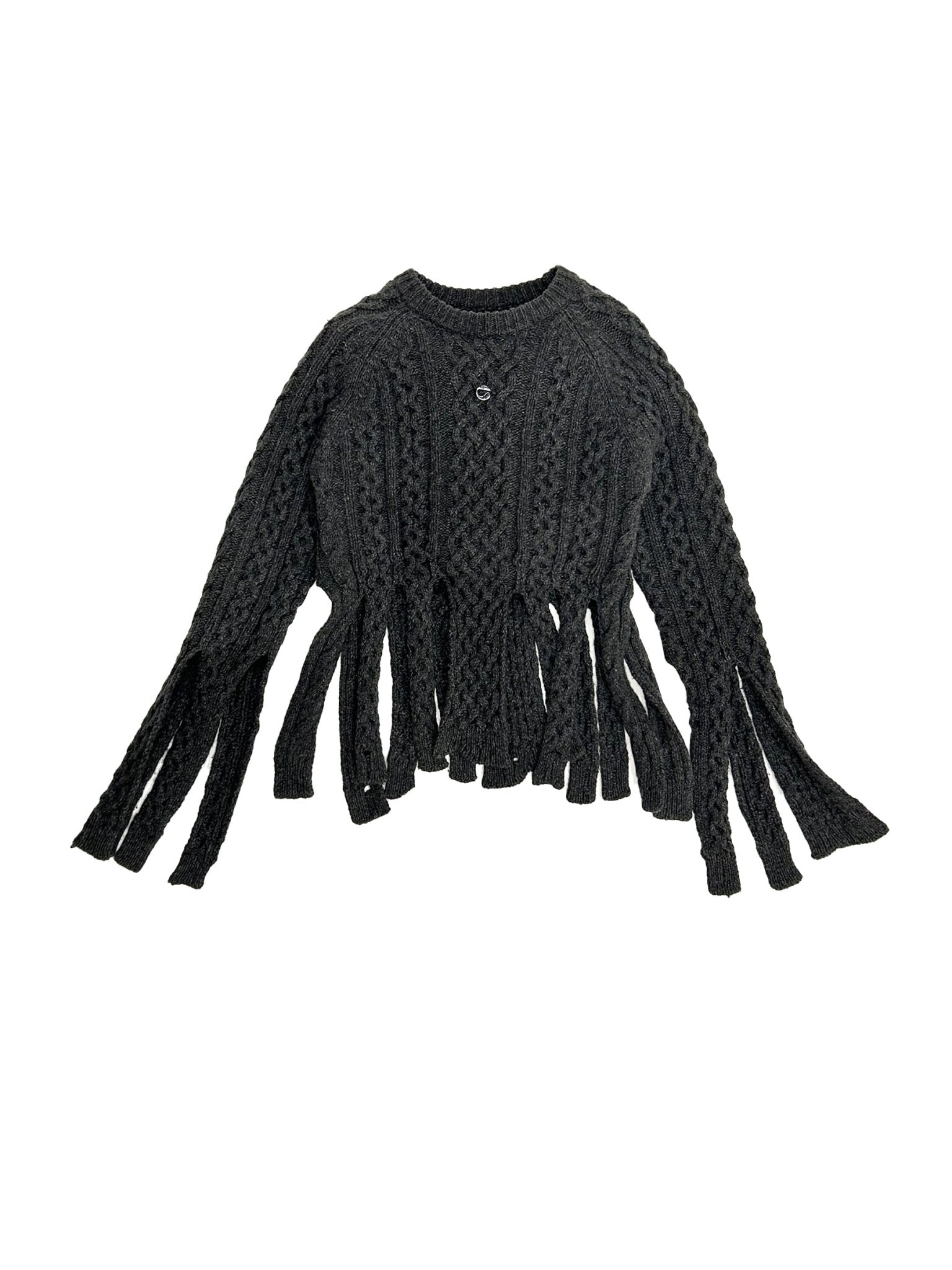 Coperni - Shredded Knit Sweater - AW24 - GREY