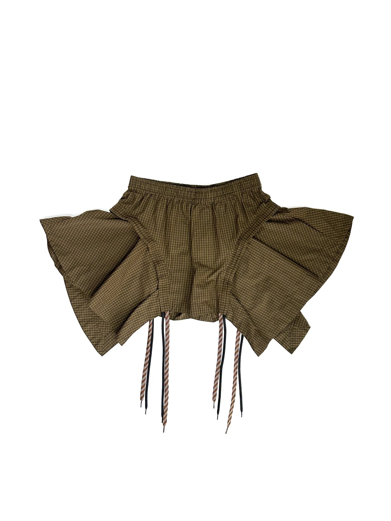 CRAIG GREEN Brown Circle Drape Shorts