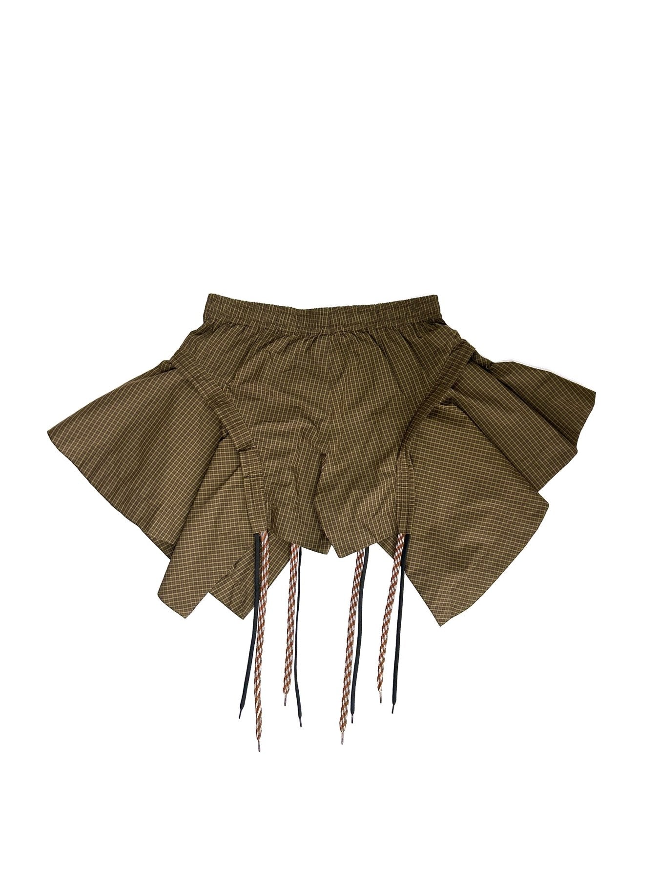 CRAIG GREEN Brown Circle Drape Shorts