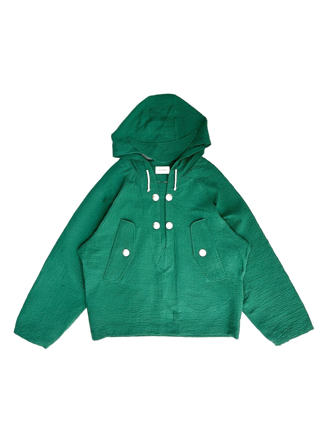 CRAIG GREEN Green Embroidered Linestitch Cagoule