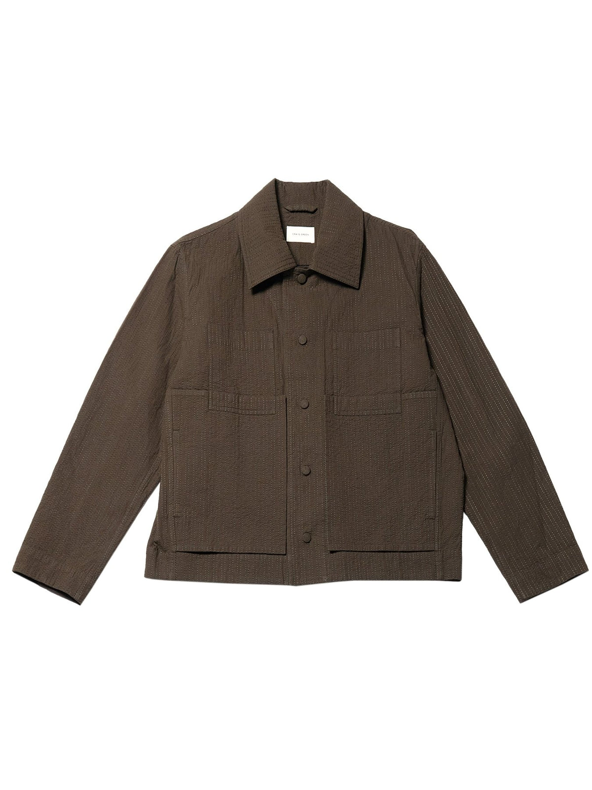 CRAIG GREEN Green Embroidered Linestitch Worker Jacket