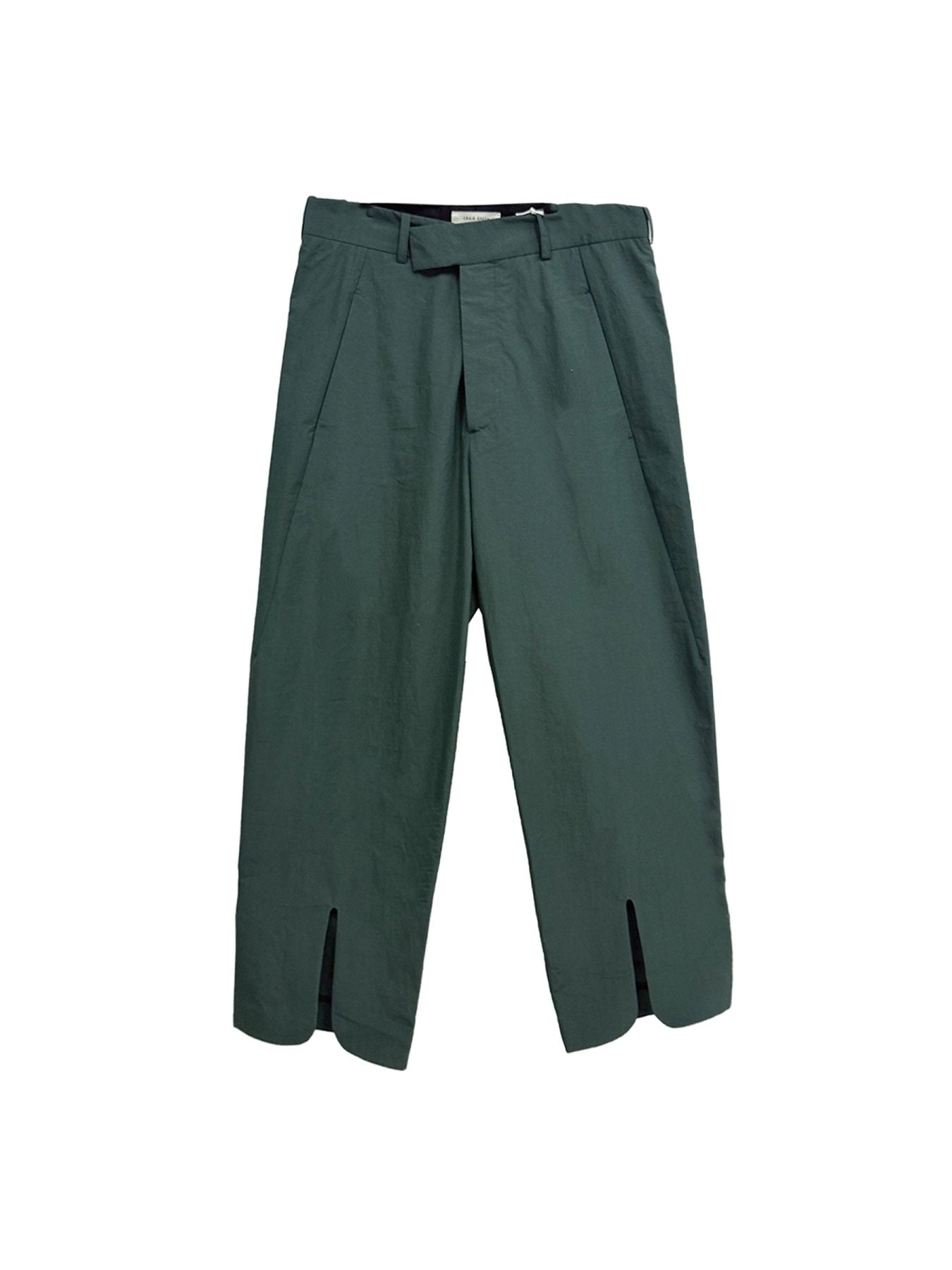 CRAIG GREEN Green Split Hem Trousers