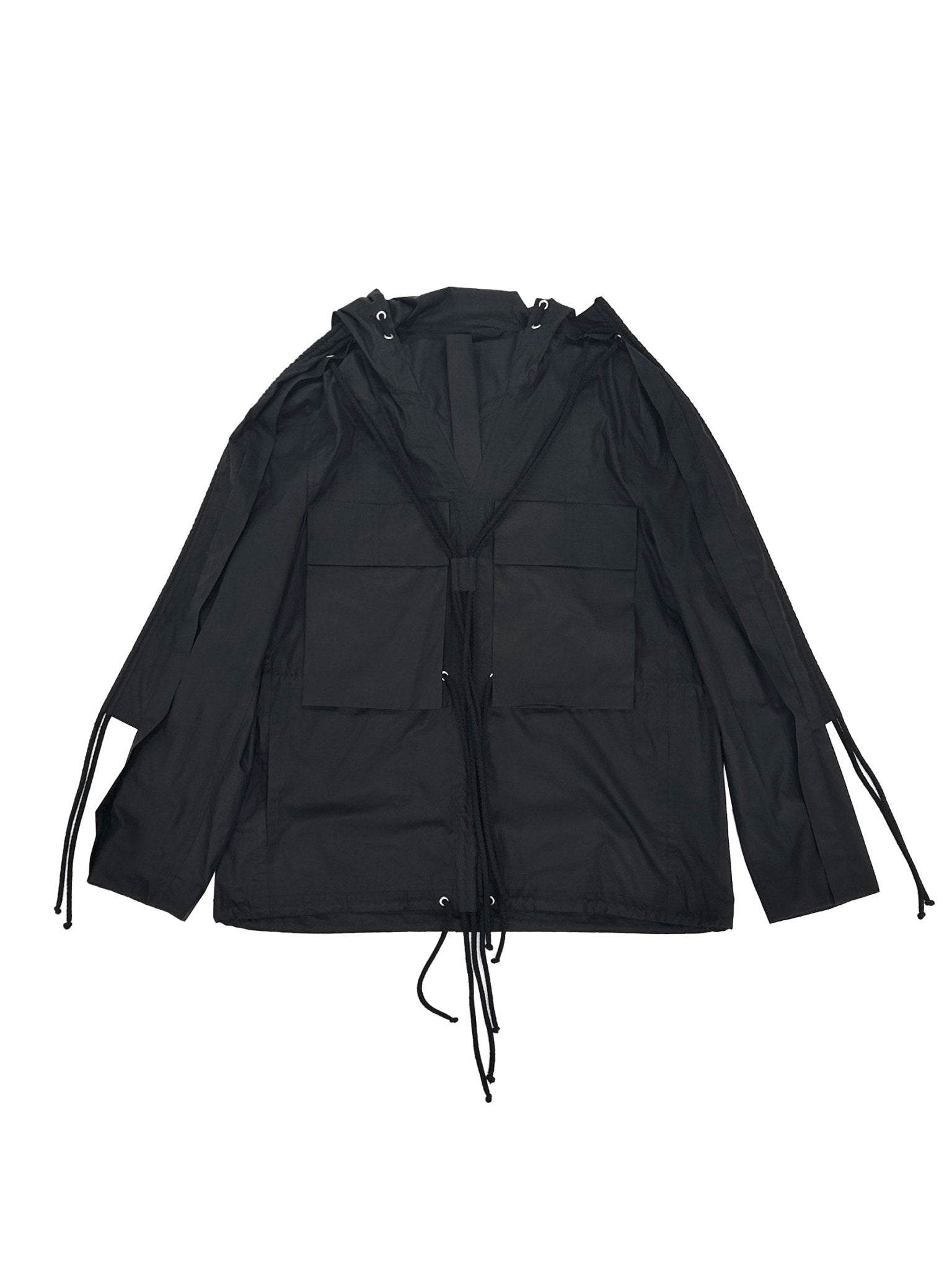 CRAIG GREEN - Hooded Overshirt - AW25 - BLACK