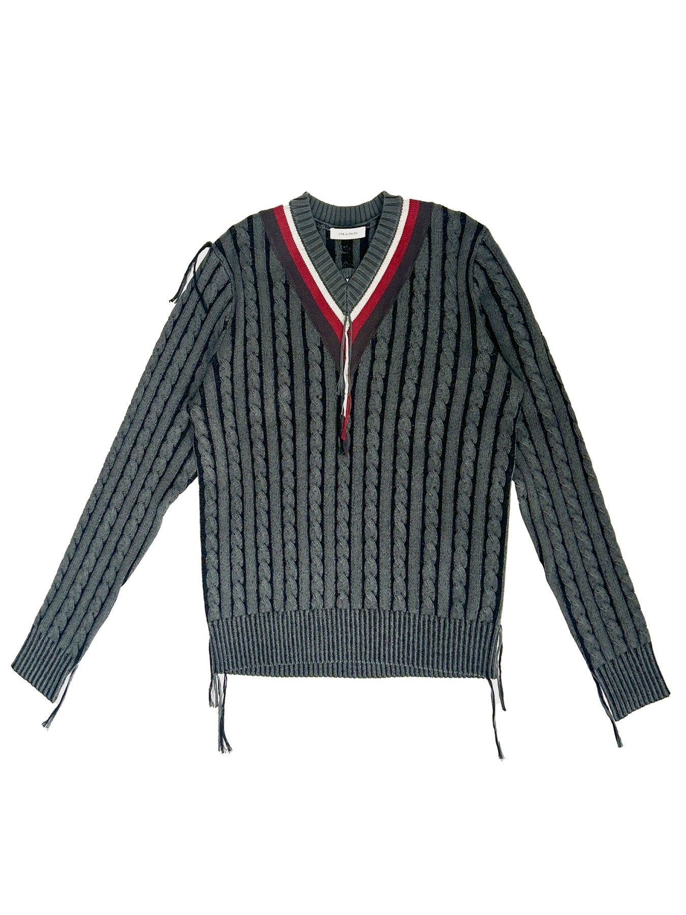 CRAIG GREEN Multi V Neck Cable Jumper
