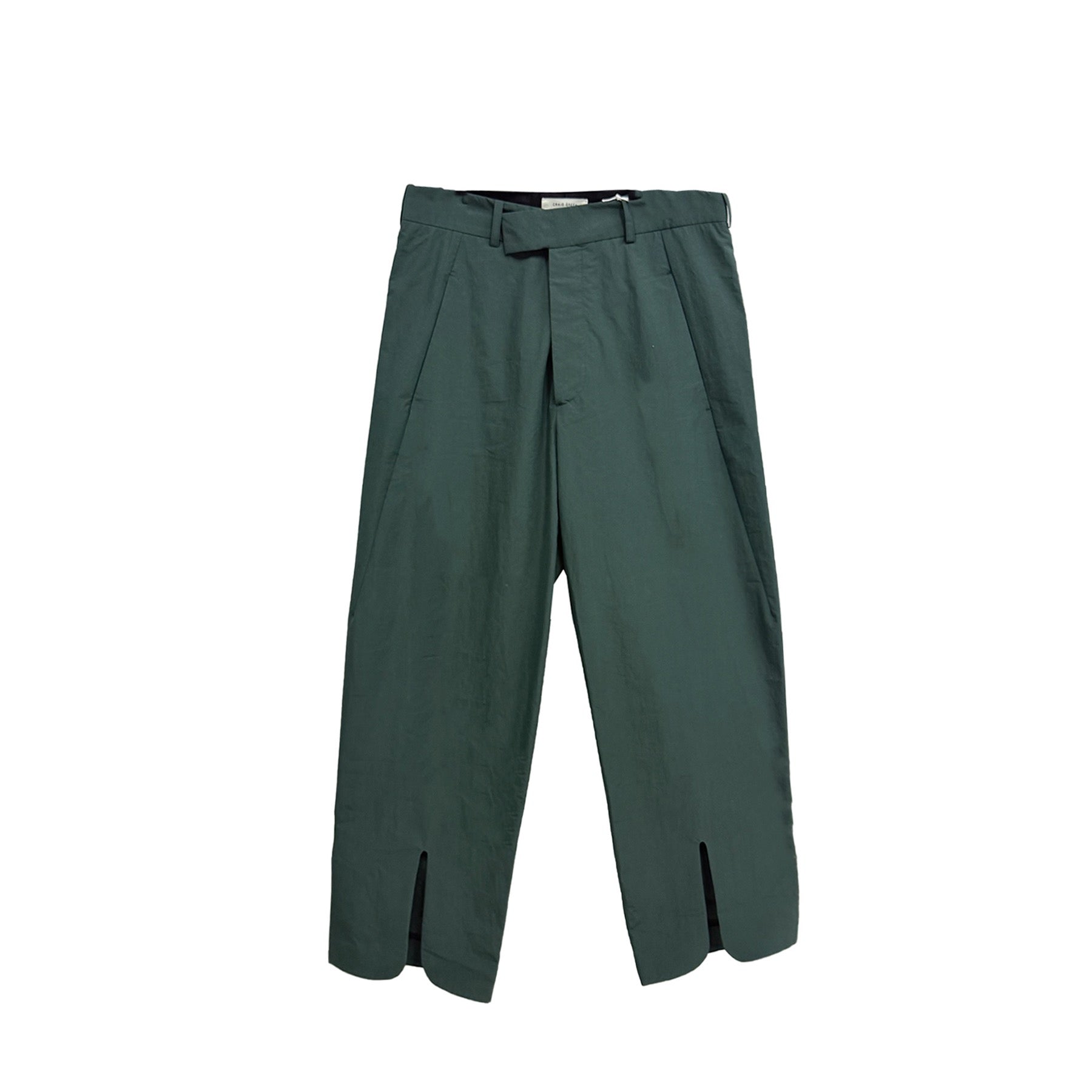 CRAIG GREEN - SPLIT HEM TROUSER - SS24 - GREEN