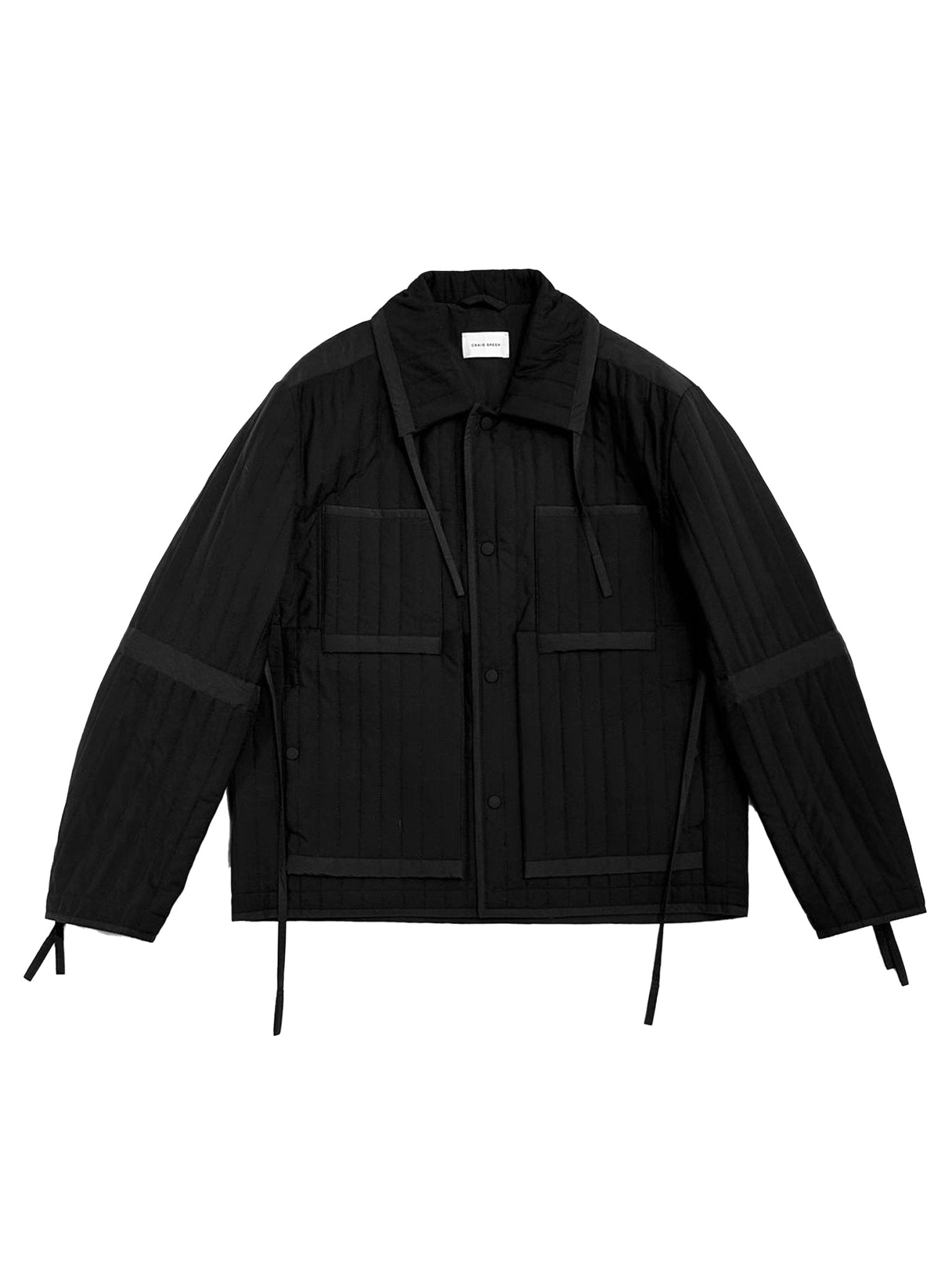 CRAIG GREEN - Wool Quilted Worker Jacket - AW25 - BLACK