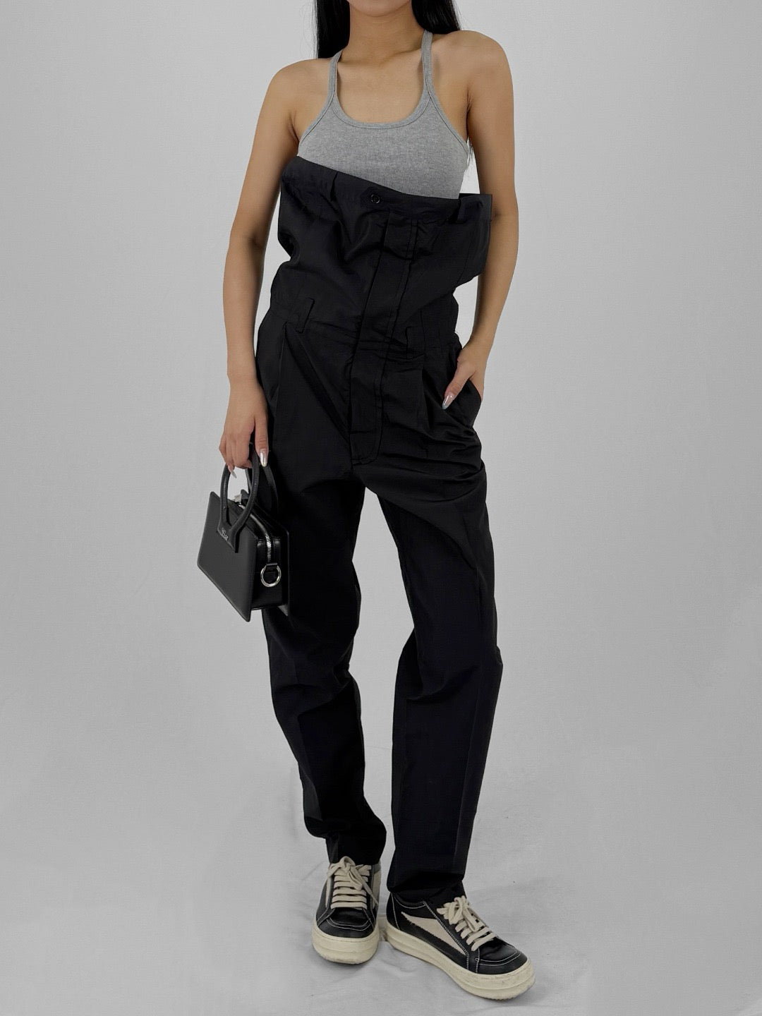 CYRIL BOUREZ Black High Technical Trousers
