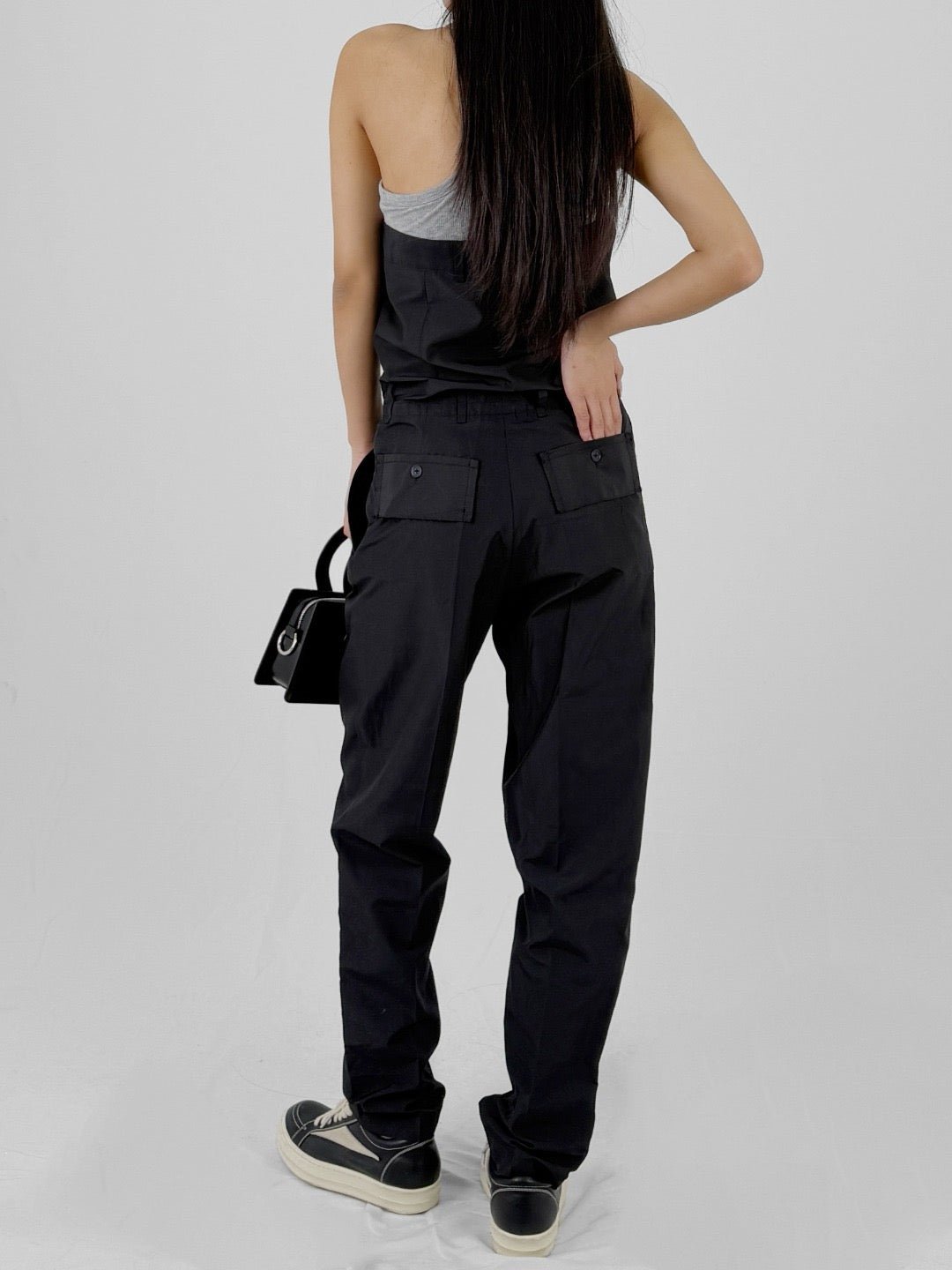 CYRIL BOUREZ Black High Technical Trousers