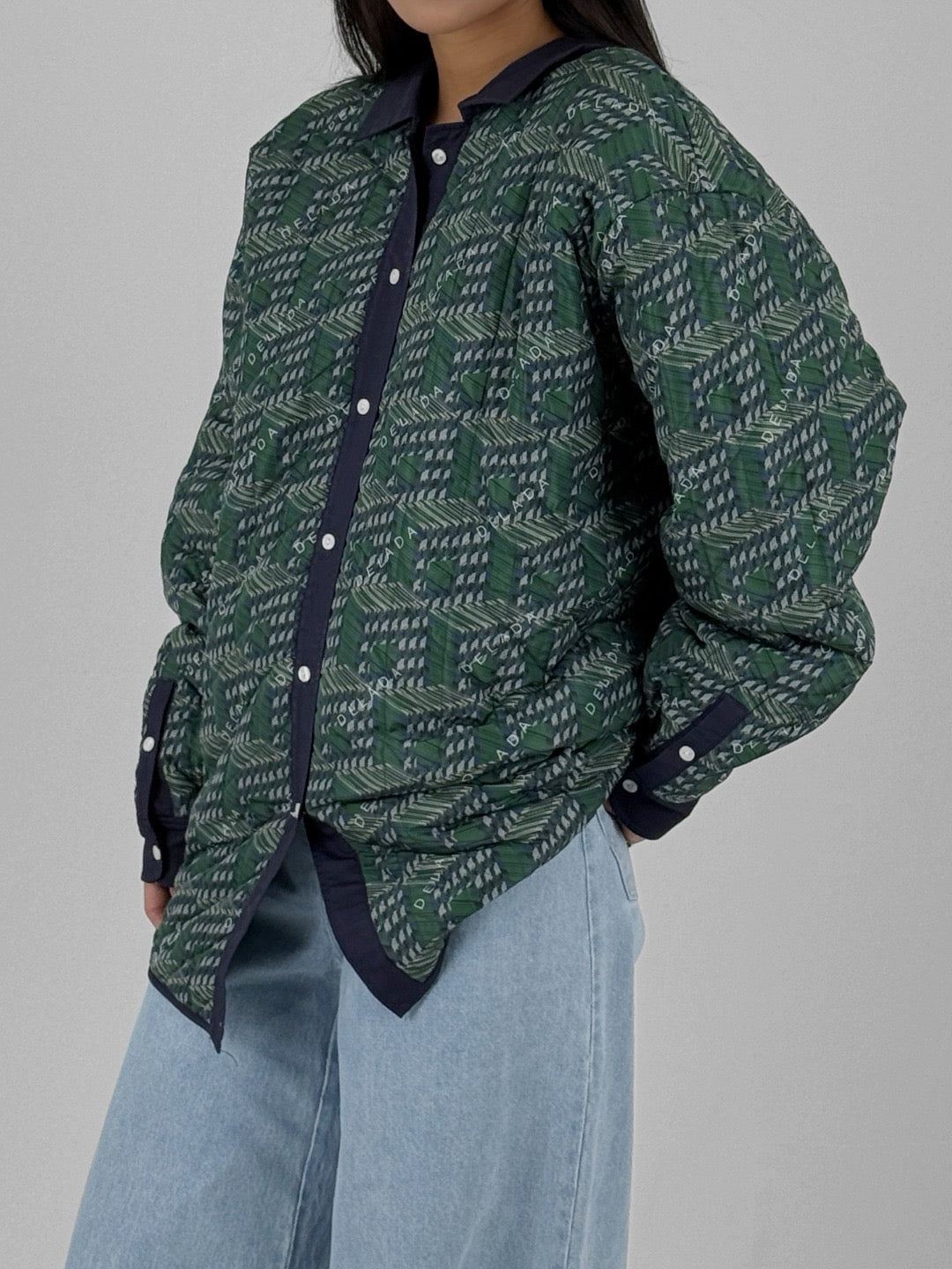 DELADA Print Green Reversible Bomber Jacket