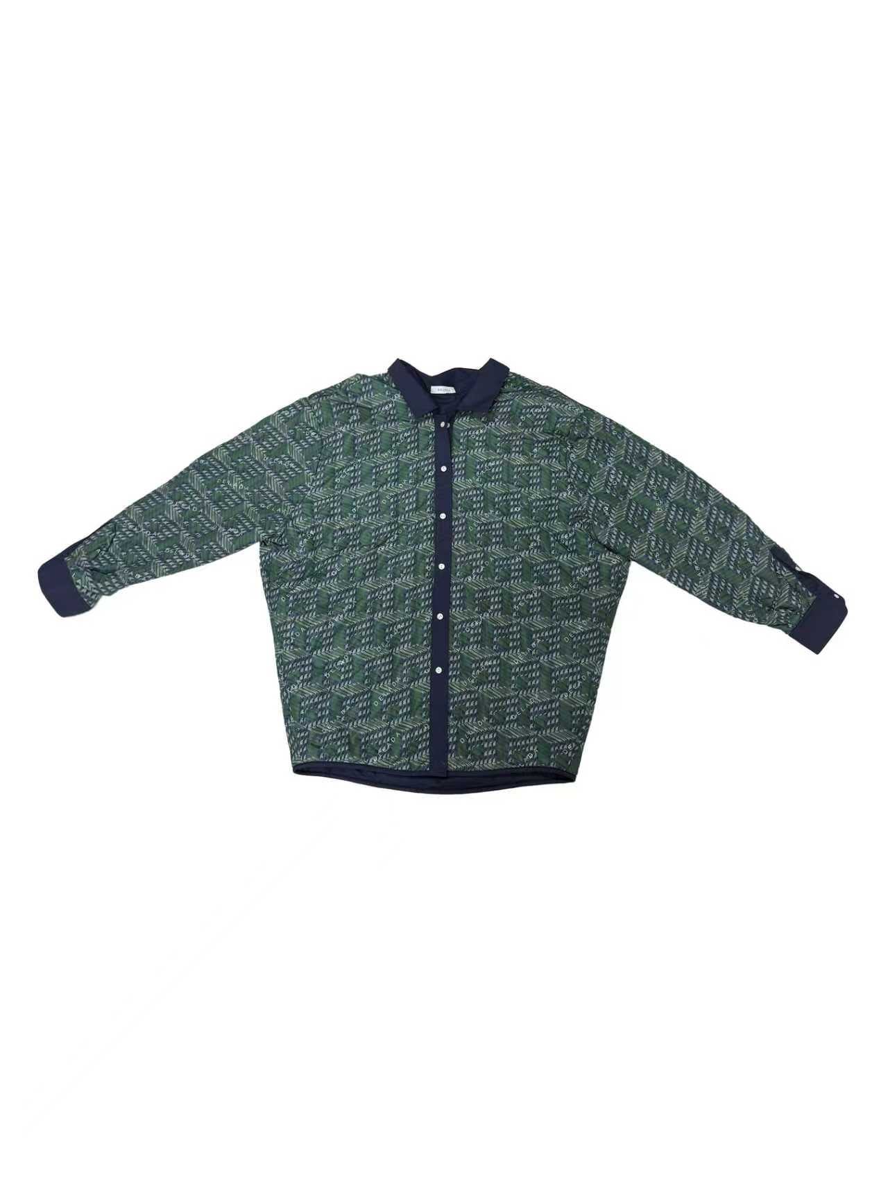 DELADA - Reversible Shirt/ Bomber Jacket - AW21 - PRINT GREEN