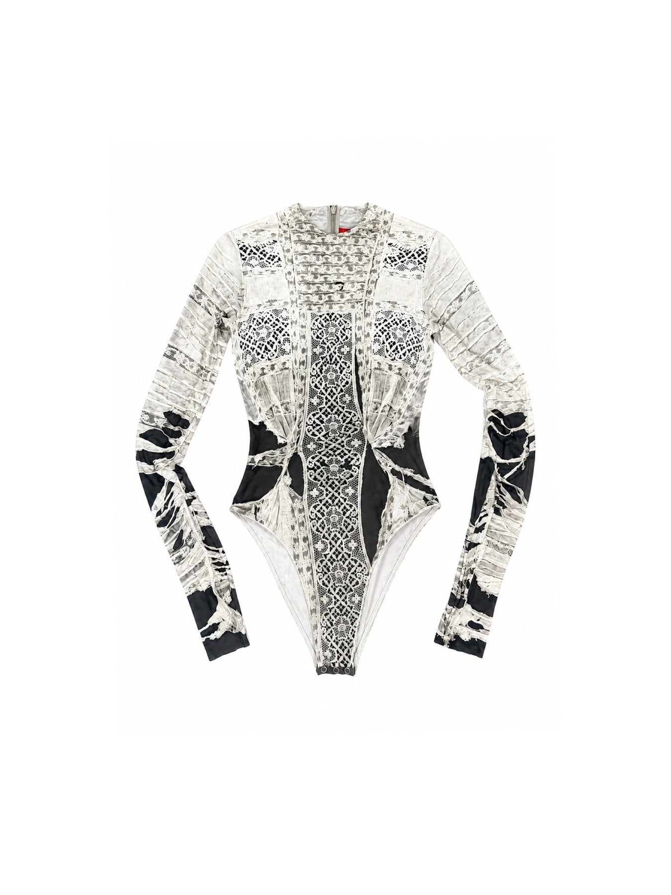 Dilara Findikoglu Grey Past Edges Bodysuit