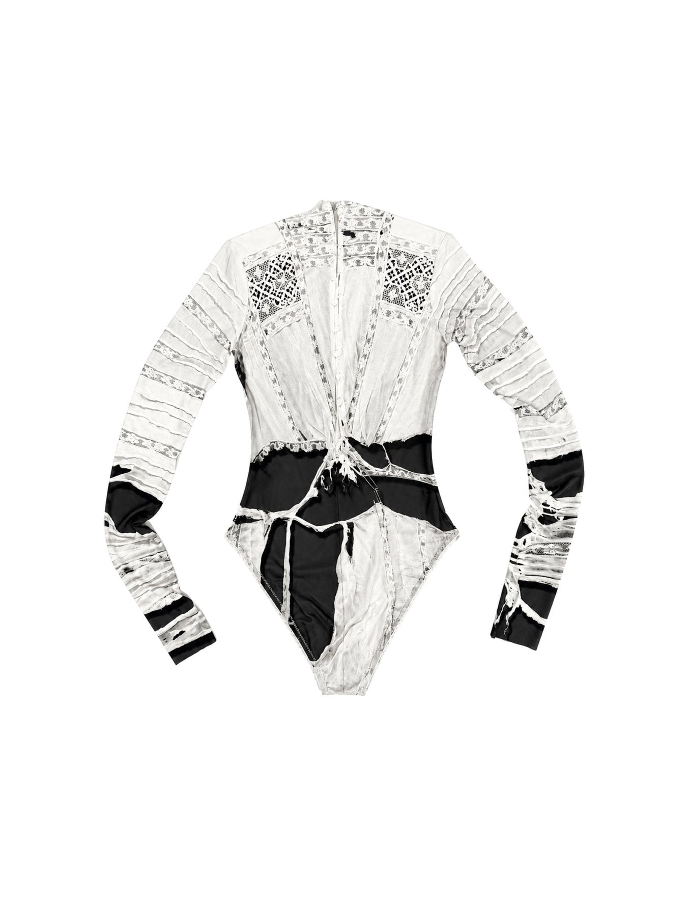 Dilara Findikoglu Grey Past Edges Bodysuit