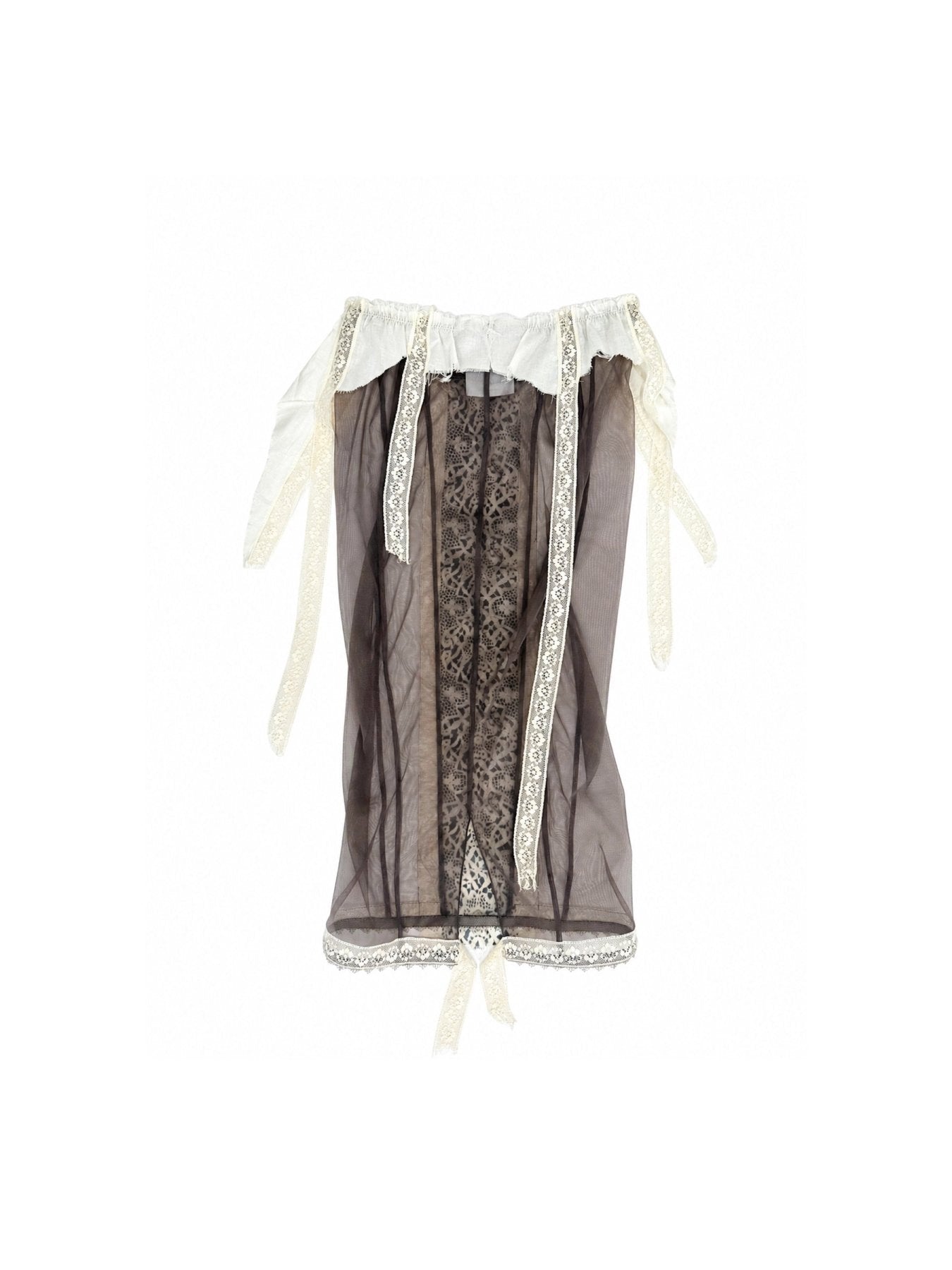 Dilara Findikoglu Grey Past Edges Skirt