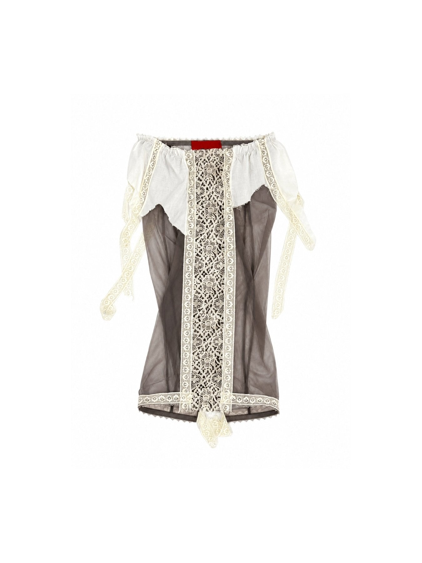 Dilara Findikoglu Grey Past Edges Skirt