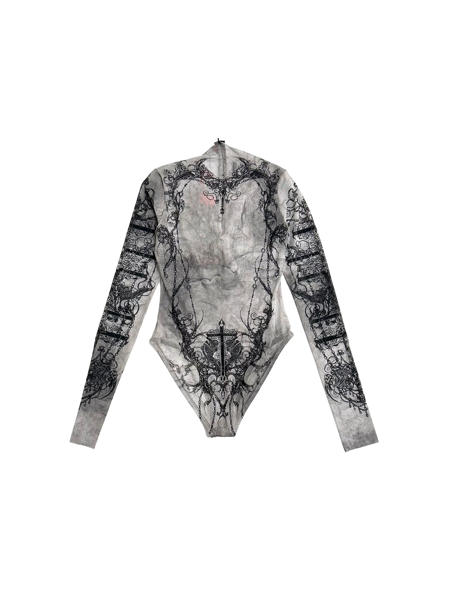Dilara Findikoglu - Mesh Tattoo Body Suit - AW25 - GREY