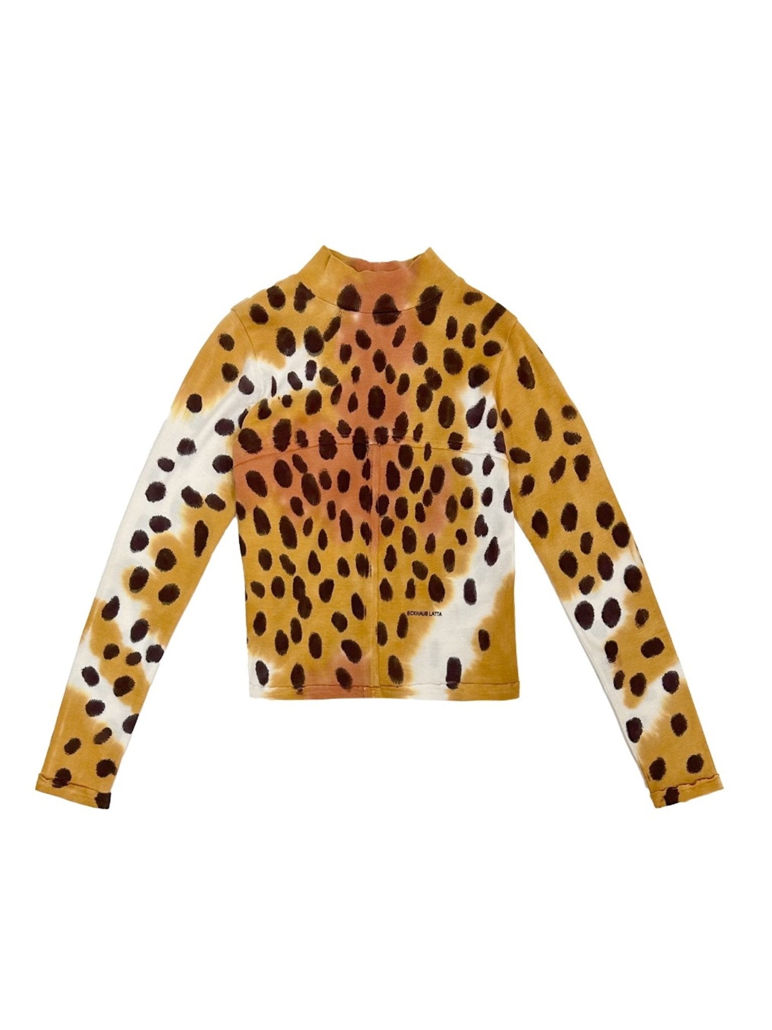 ECKHAUS LATTA - Lapped Baby Turtleneck - AW25 - CHEETAH