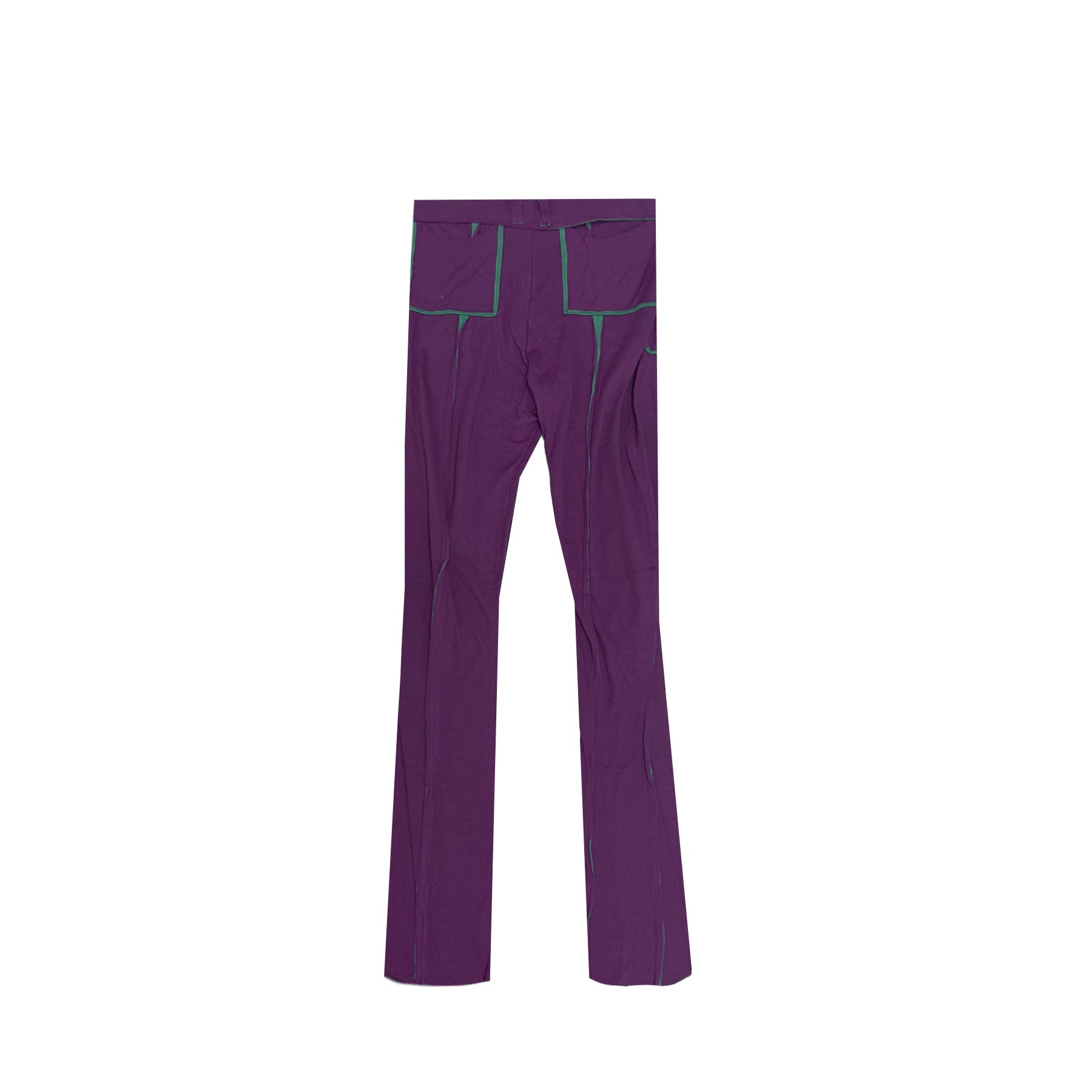 EDWARD CUMING - Double Double Jersey Peek A Boo Trousers - AW22 - PURPLE/GREEN