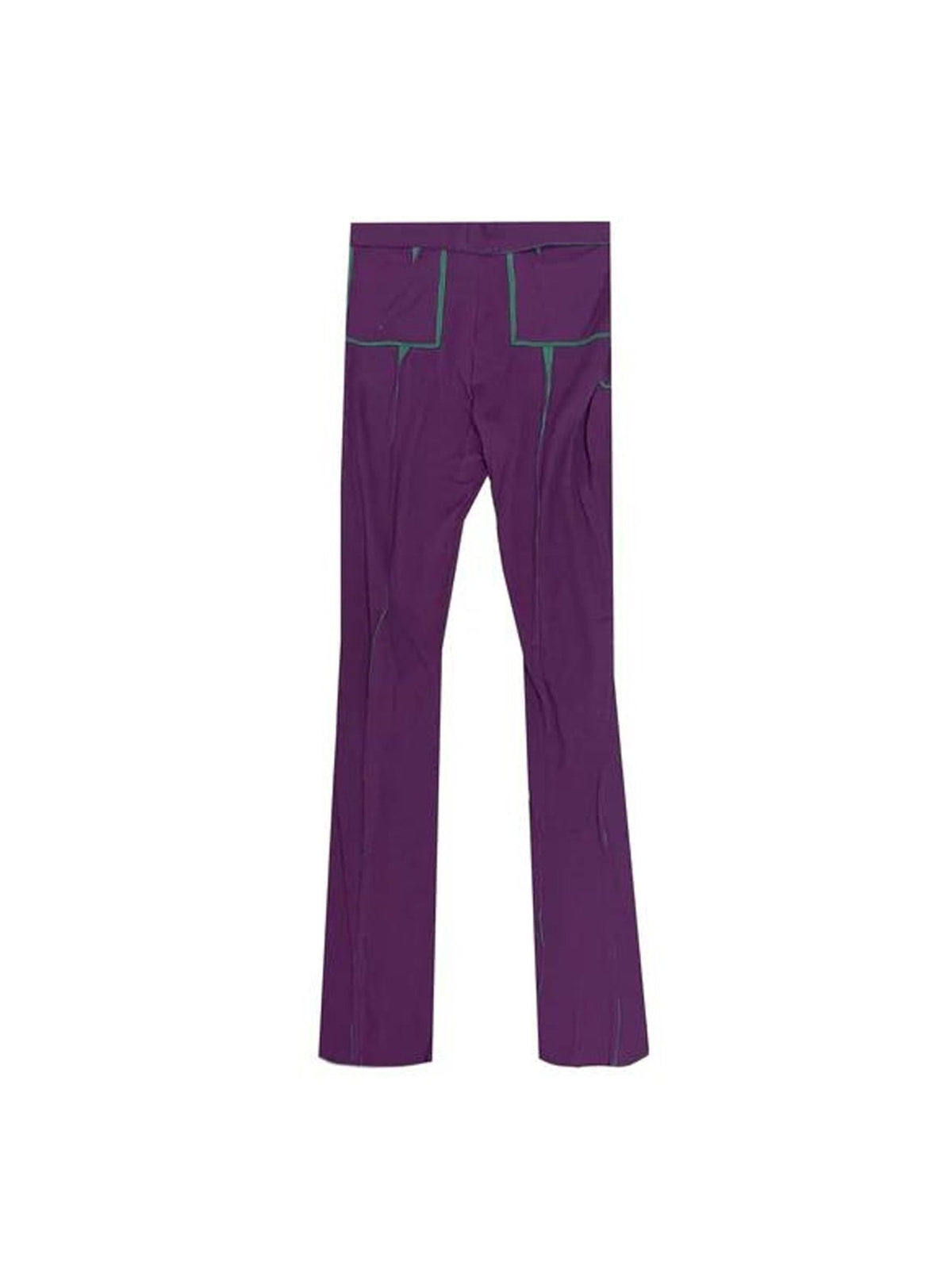 EDWARD CUMING Purple/Green Double Double Jersey Peek A Boo Trousers