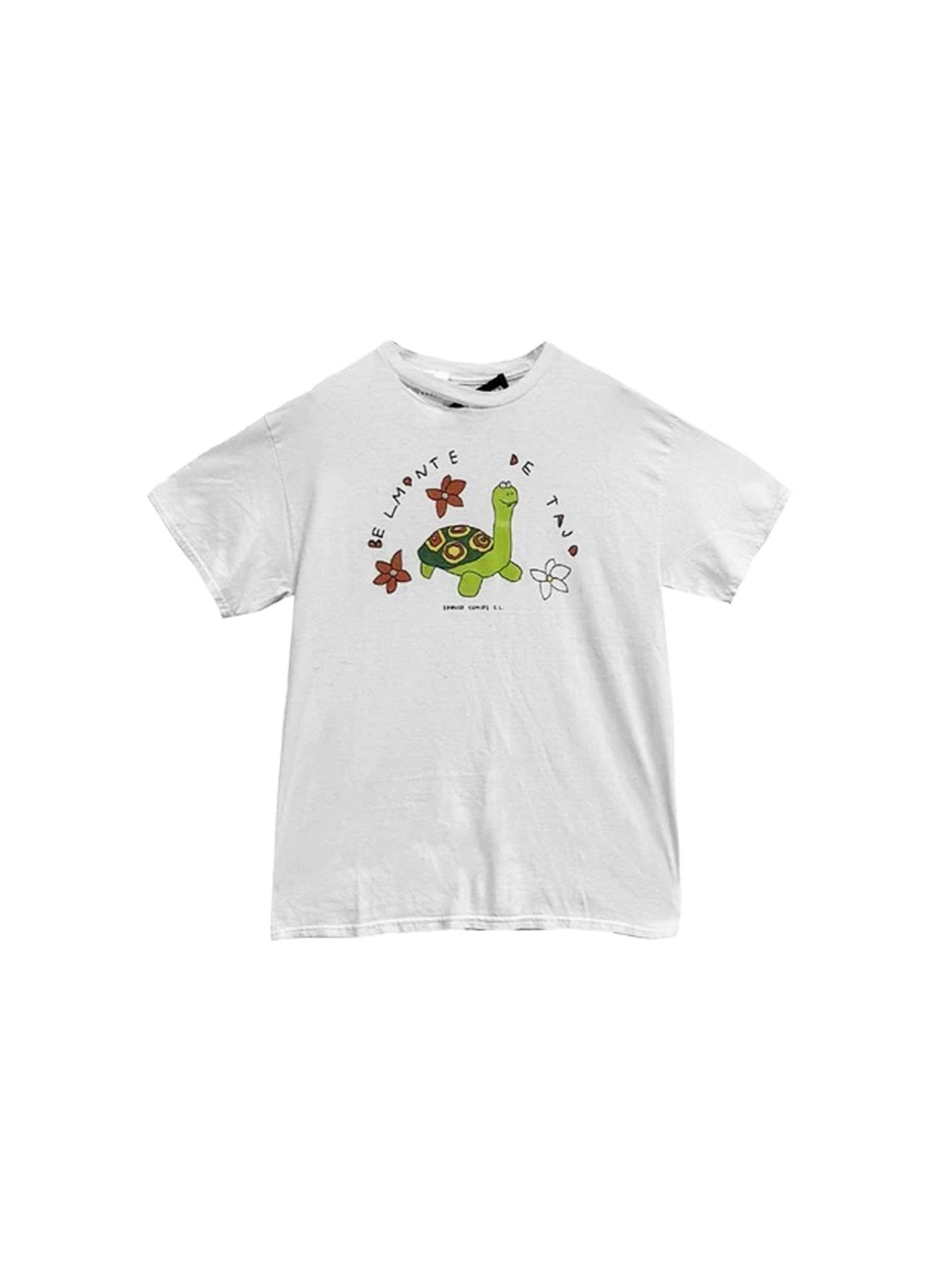 EDWARD CUMING - Turtle Print Short Sleeve T-Shirt - AW23 - WASHED OFF WHITE