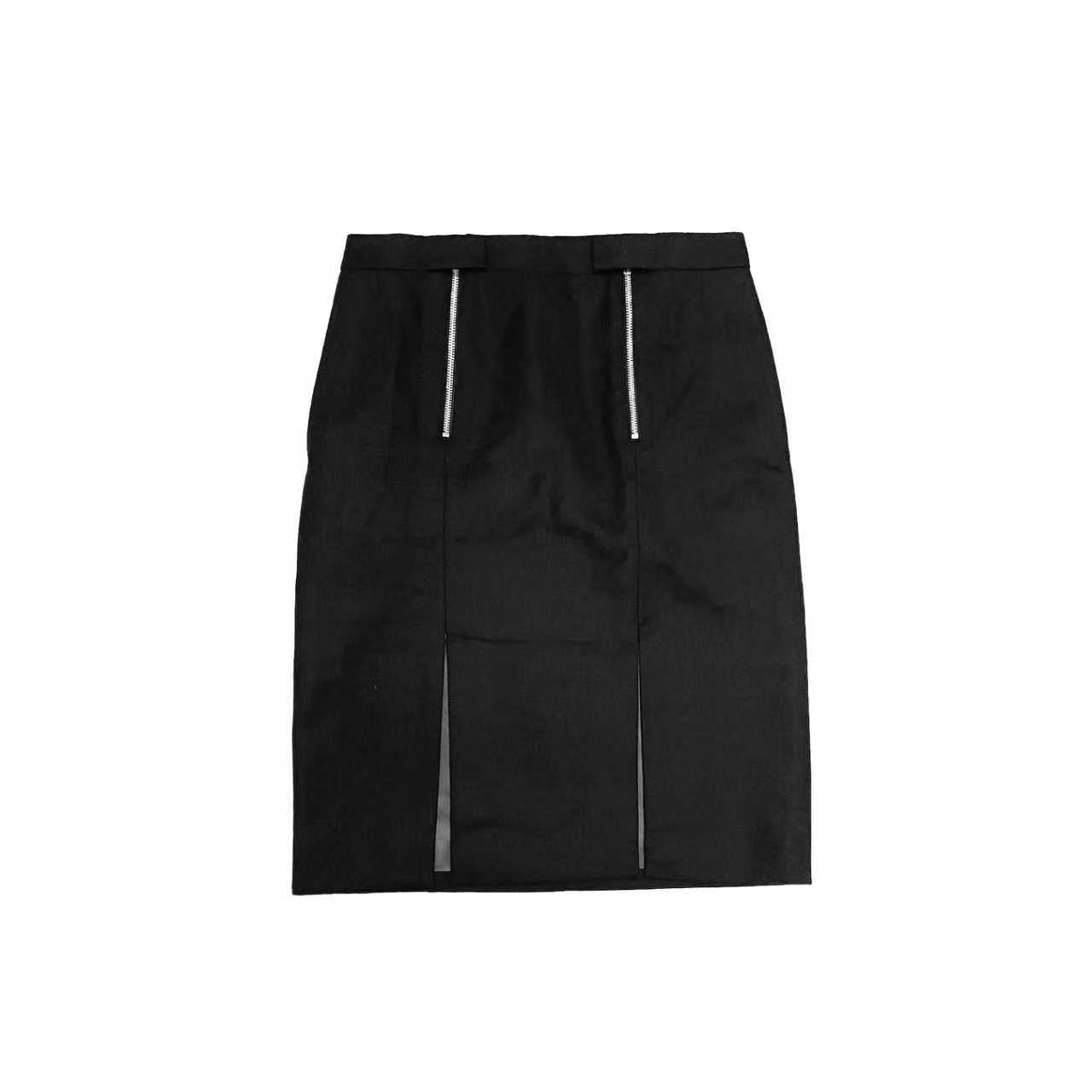 EFTYCHIA - 2Zips Skirt - AW21 - BLACK