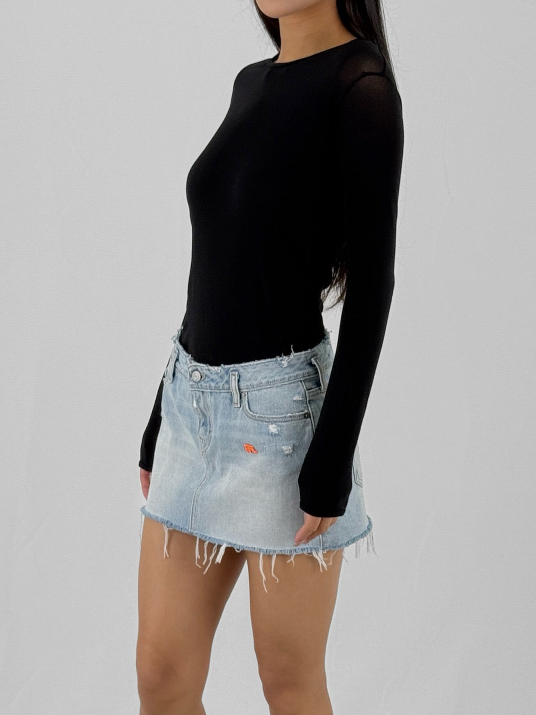 ERL Blue Levis Mini Woven Skirts