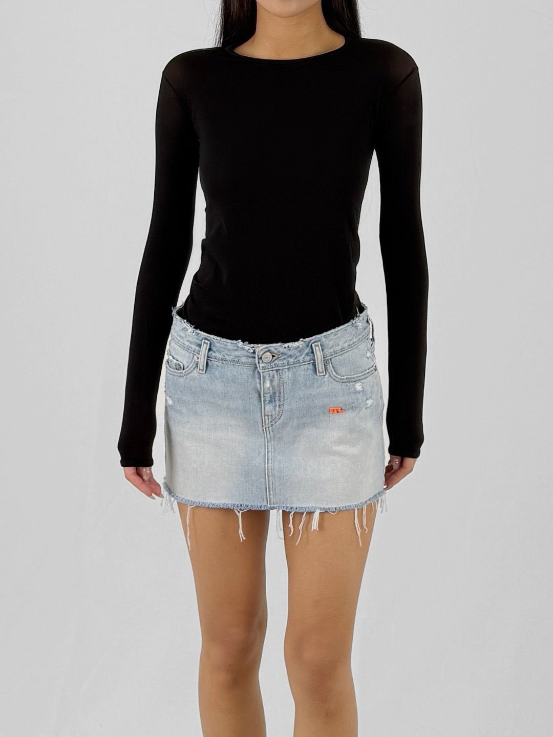 ERL Blue Levis Mini Woven Skirts