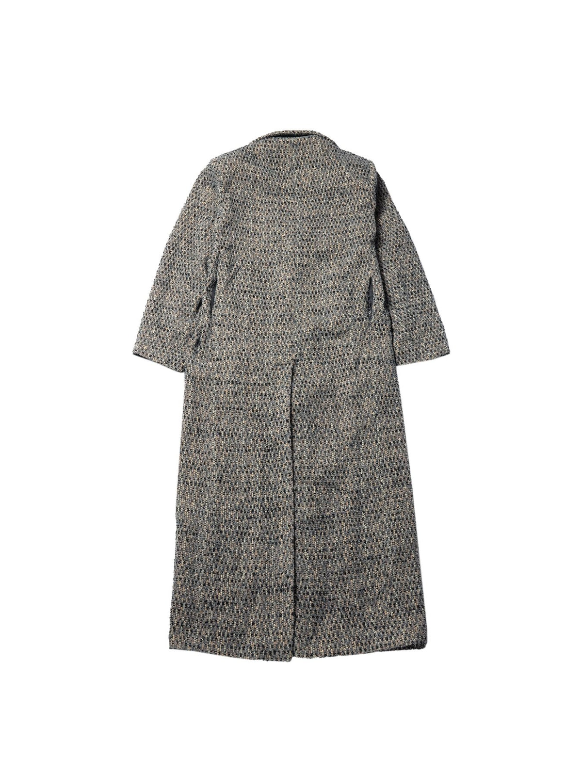 ERL Grey Unisex Textured Wool Overcoat